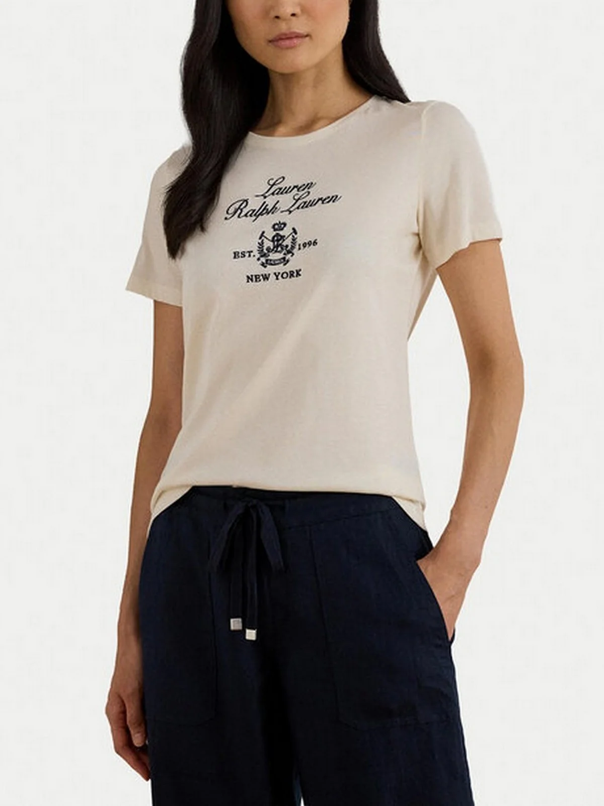 LAUREN RALPH LAUREN T-shirt Donna KATLIN-SHORT SLEEVE-T-SHIRT 200P03725 002 MASCARPONE CREAM - Image 2