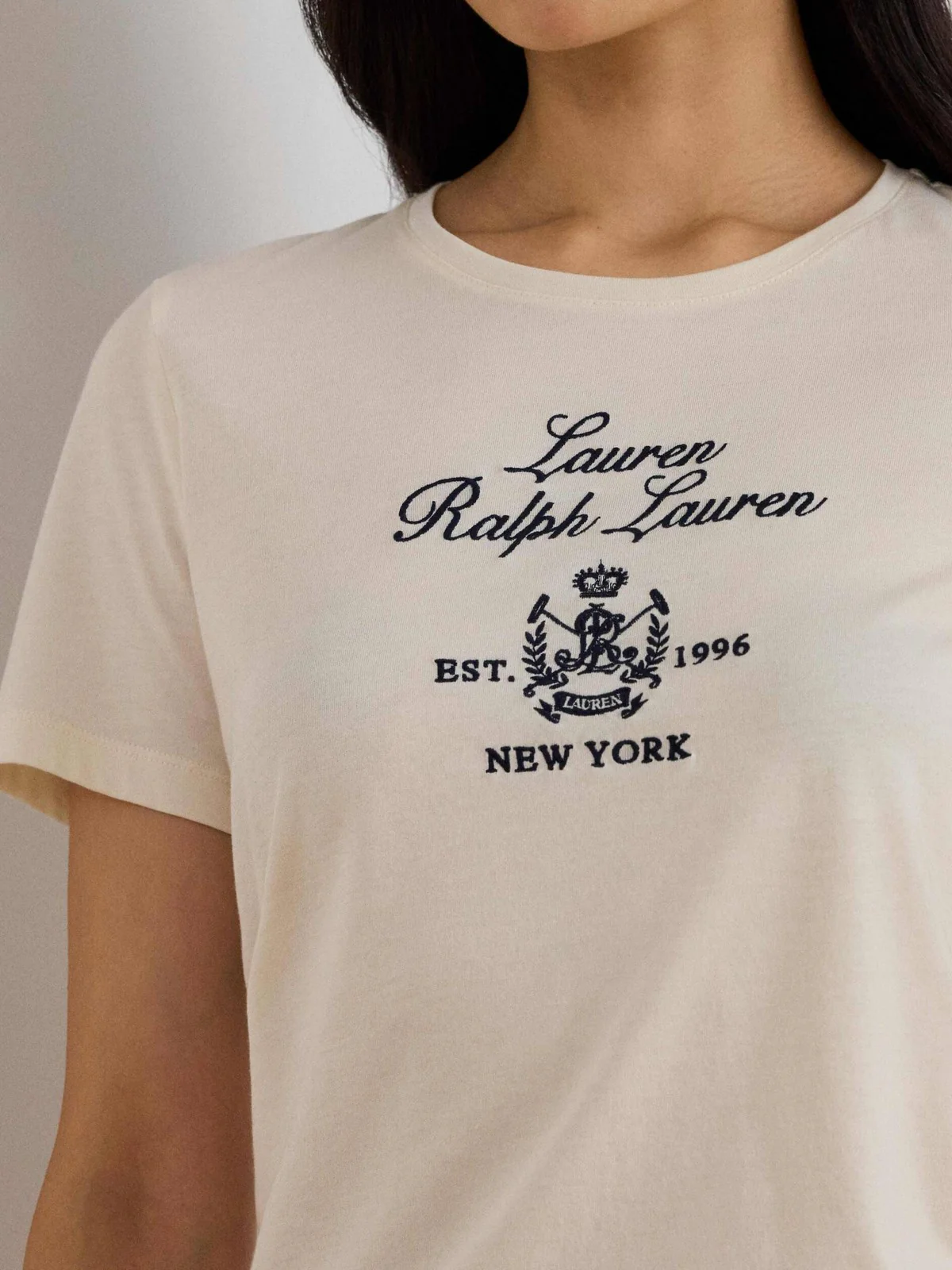 LAUREN RALPH LAUREN T-shirt Donna KATLIN-SHORT SLEEVE-T-SHIRT 200P03725 002 MASCARPONE CREAM - Image 3