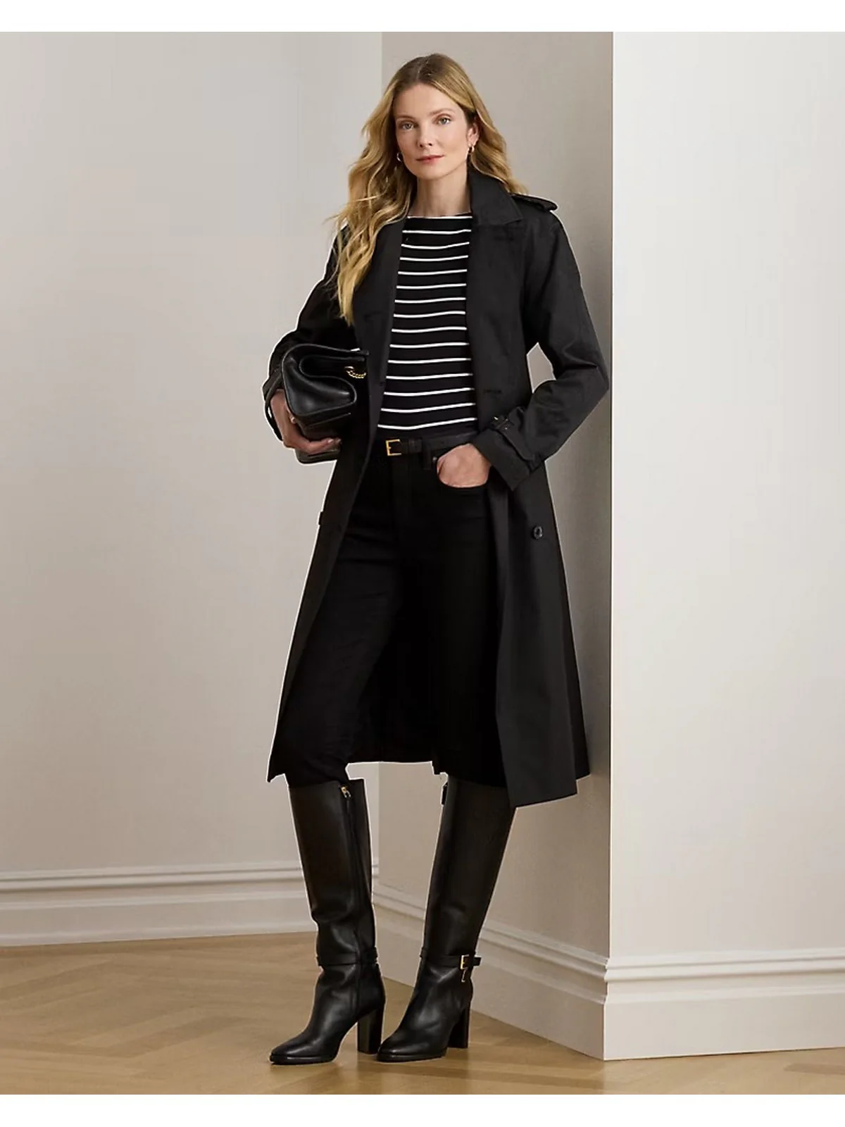 LAUREN RALPH LAUREN Trench Donna BL DB W NS44-LINED-COAT 297951259 001 BLACK - Image 2