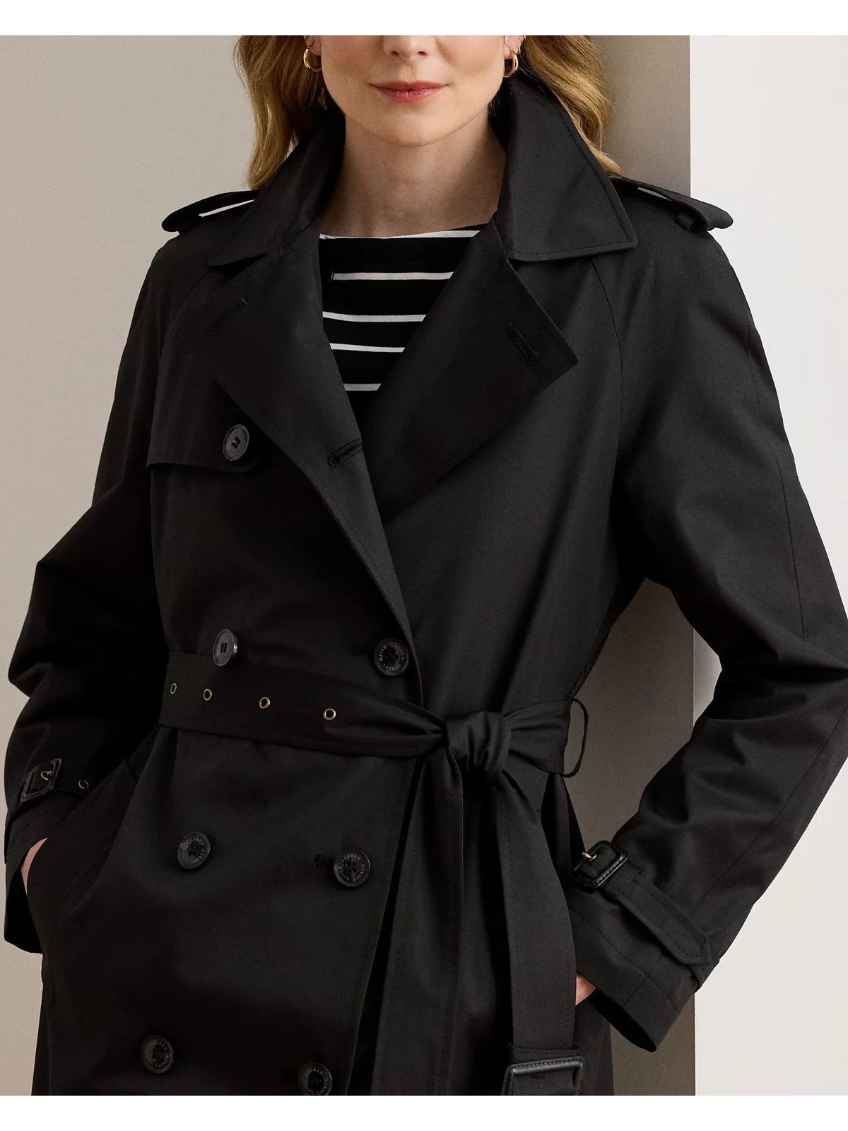 LAUREN RALPH LAUREN Trench Donna BL DB W NS44-LINED-COAT 297951259 001 BLACK - Image 4
