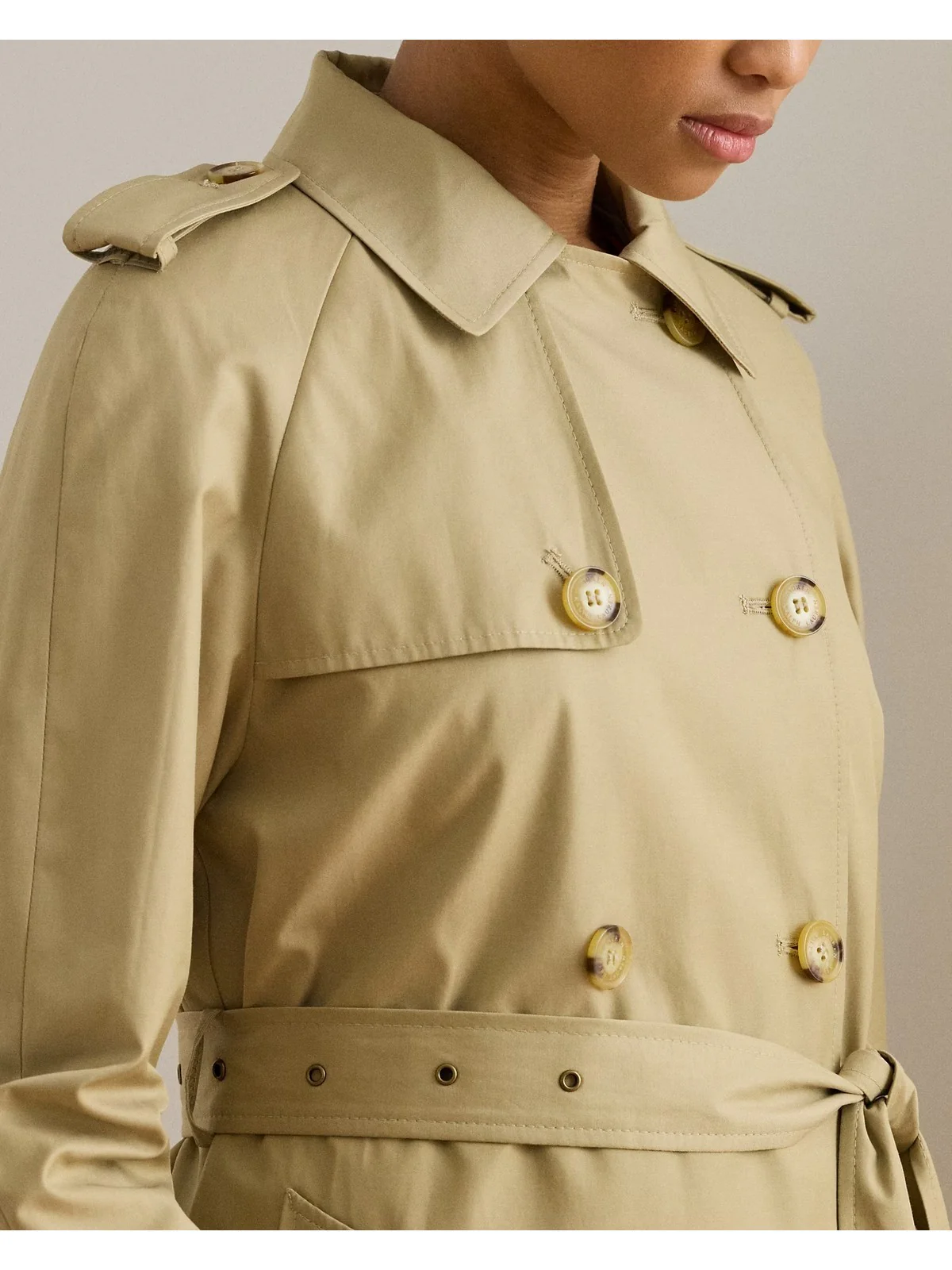 LAUREN RALPH LAUREN Trench Donna BL DB W NS44-LINED-COAT 297951259 003 BIRCH TAN - Image 4