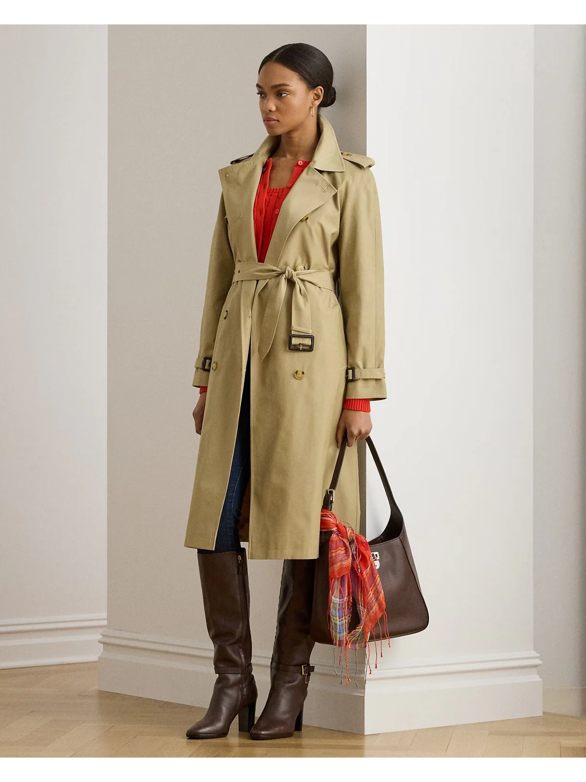 LAUREN RALPH LAUREN Trench Donna BL DB W NS44-LINED-COAT 297951259 003 BIRCH TAN - Image 6