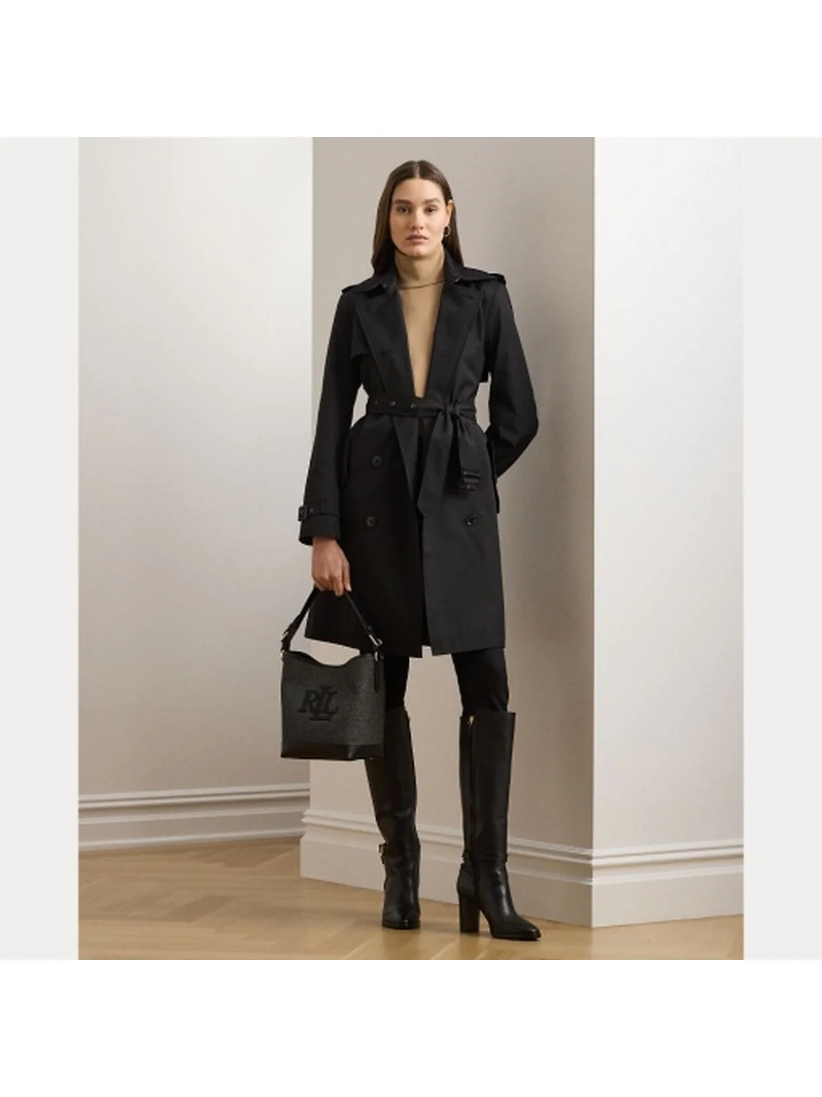 LAUREN RALPH LAUREN Trench Donna DB BLT RN38 297967122 001 BLACK - Image 7