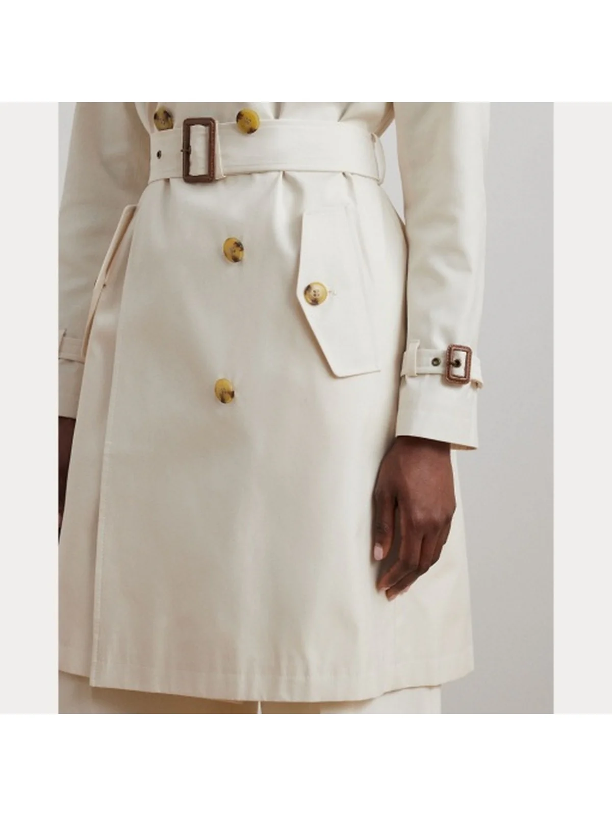 LAUREN RALPH LAUREN Trench Donna DB BLT RN38 297967122 004 CREAM - Image 6