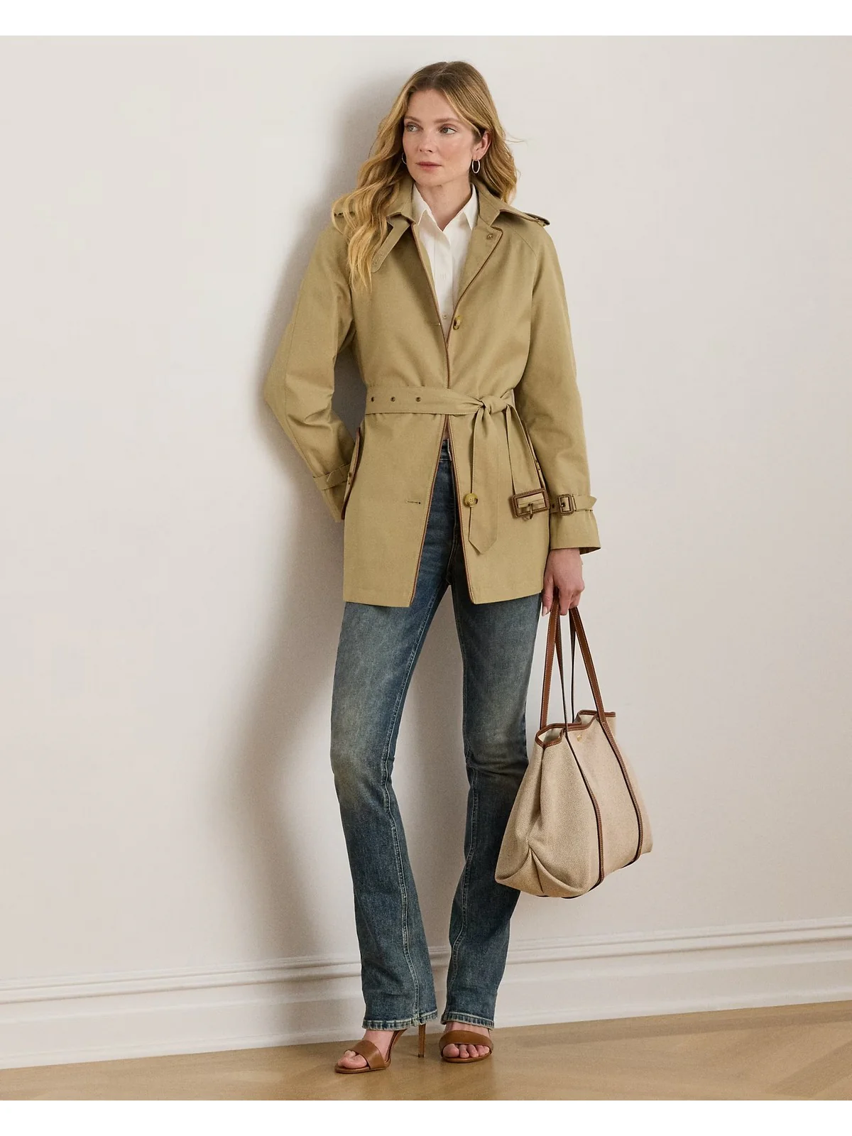 LAUREN RALPH LAUREN Trench Donna "SB RG PU 30""-LINED-COAT" 297979525 001 BIRCH TAN - Image 2