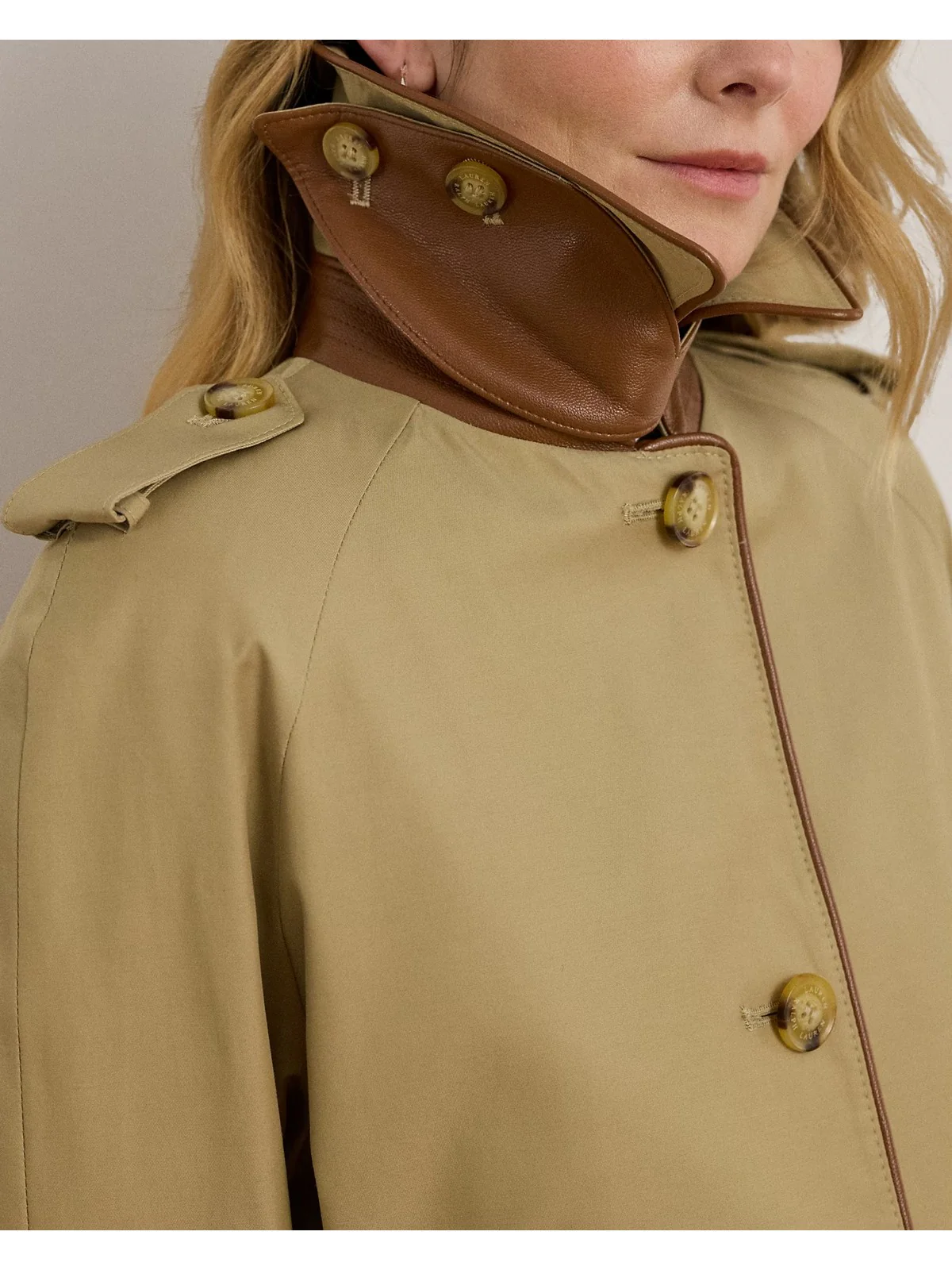 LAUREN RALPH LAUREN Trench Donna "SB RG PU 30""-LINED-COAT" 297979525 001 BIRCH TAN - Image 4