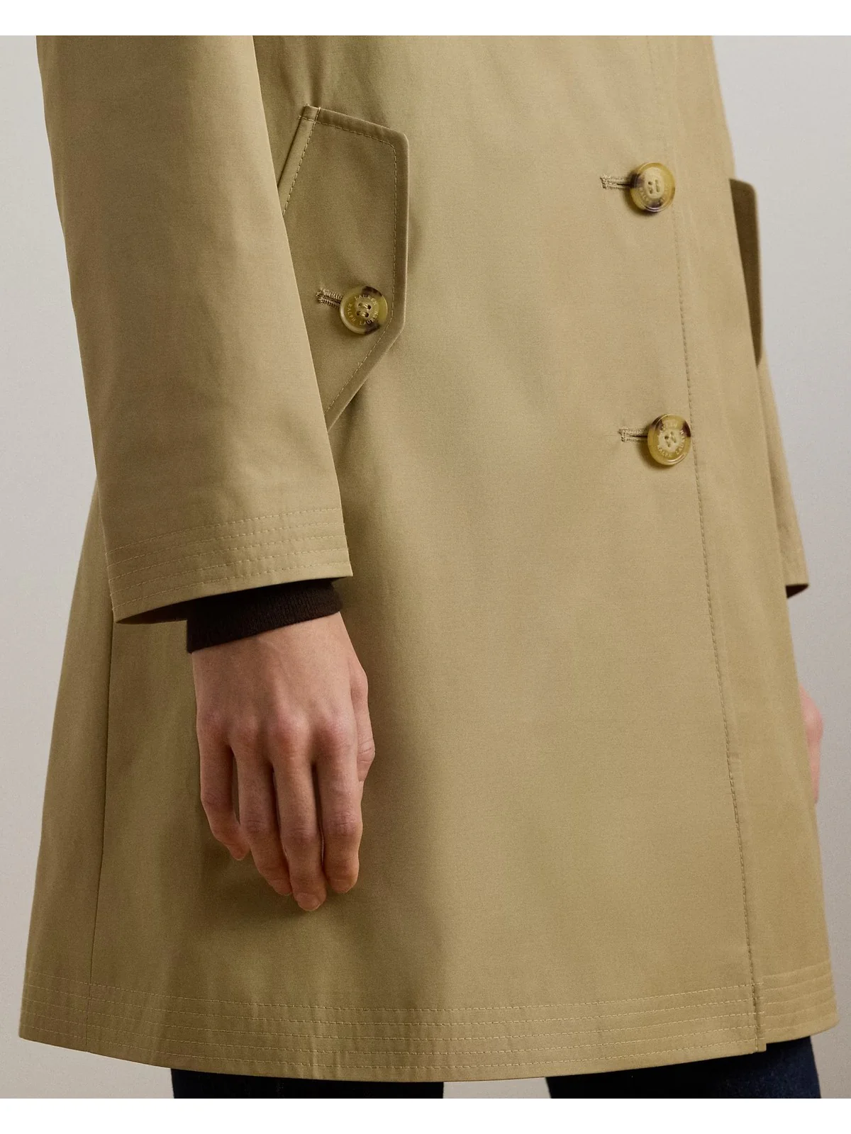 LAUREN RALPH LAUREN Trench Donna "SB RN 34""-LINED-COAT" 297967121 002 BIRCH TAN - Image 4