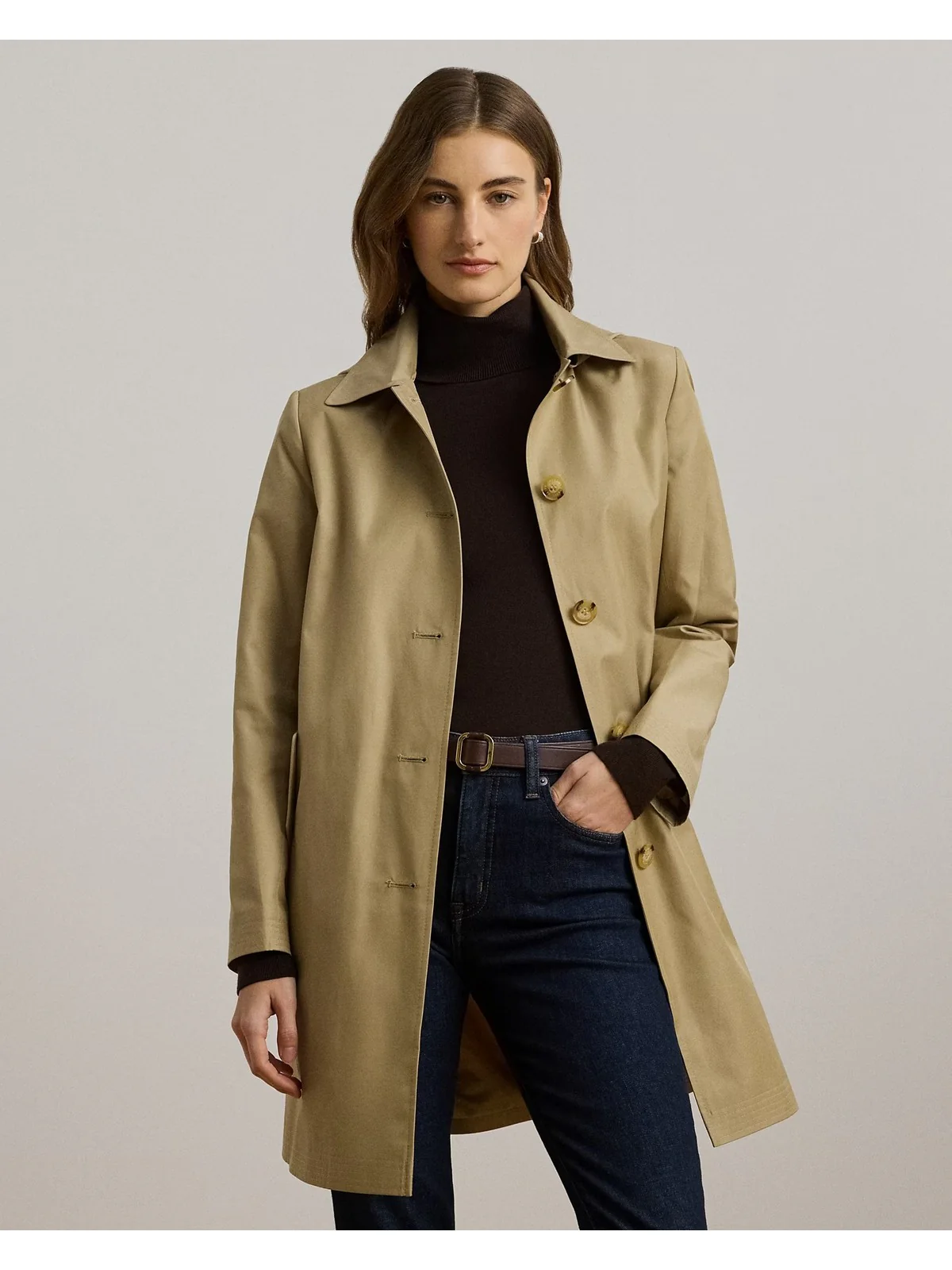 LAUREN RALPH LAUREN Trench Donna "SB RN 34""-LINED-COAT" 297967121 002 BIRCH TAN - Image 5