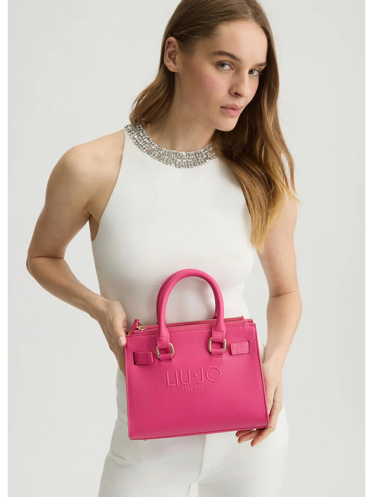 LIU JO ACCESSORIES Borsa Donna  AA5150E0087 82333 Dark pink - Image 7