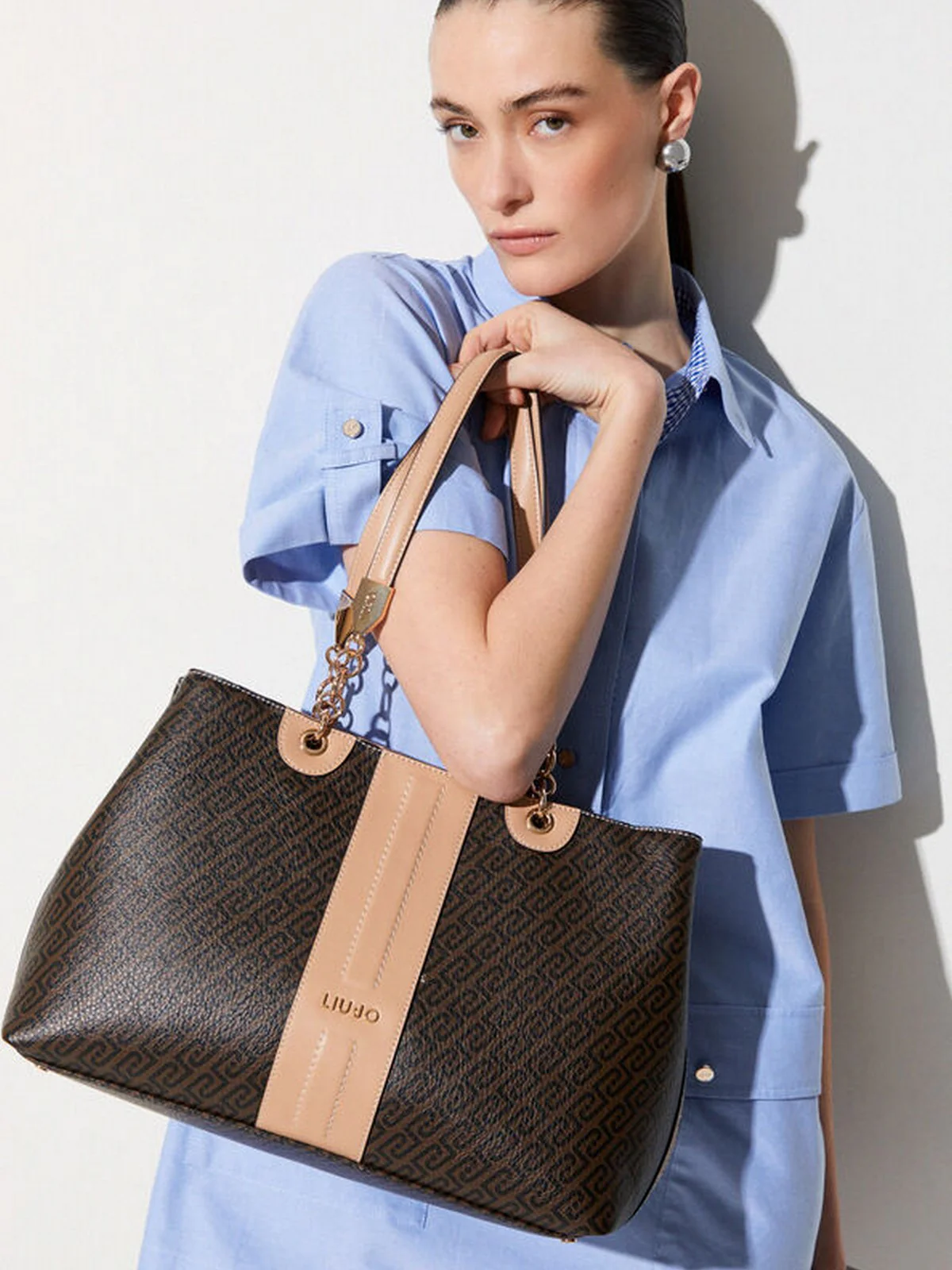 LIU JO ACCESSORIES Borsa Donna  AA6104E1118 C3904 Testa moro/dk.cipria - Image 7