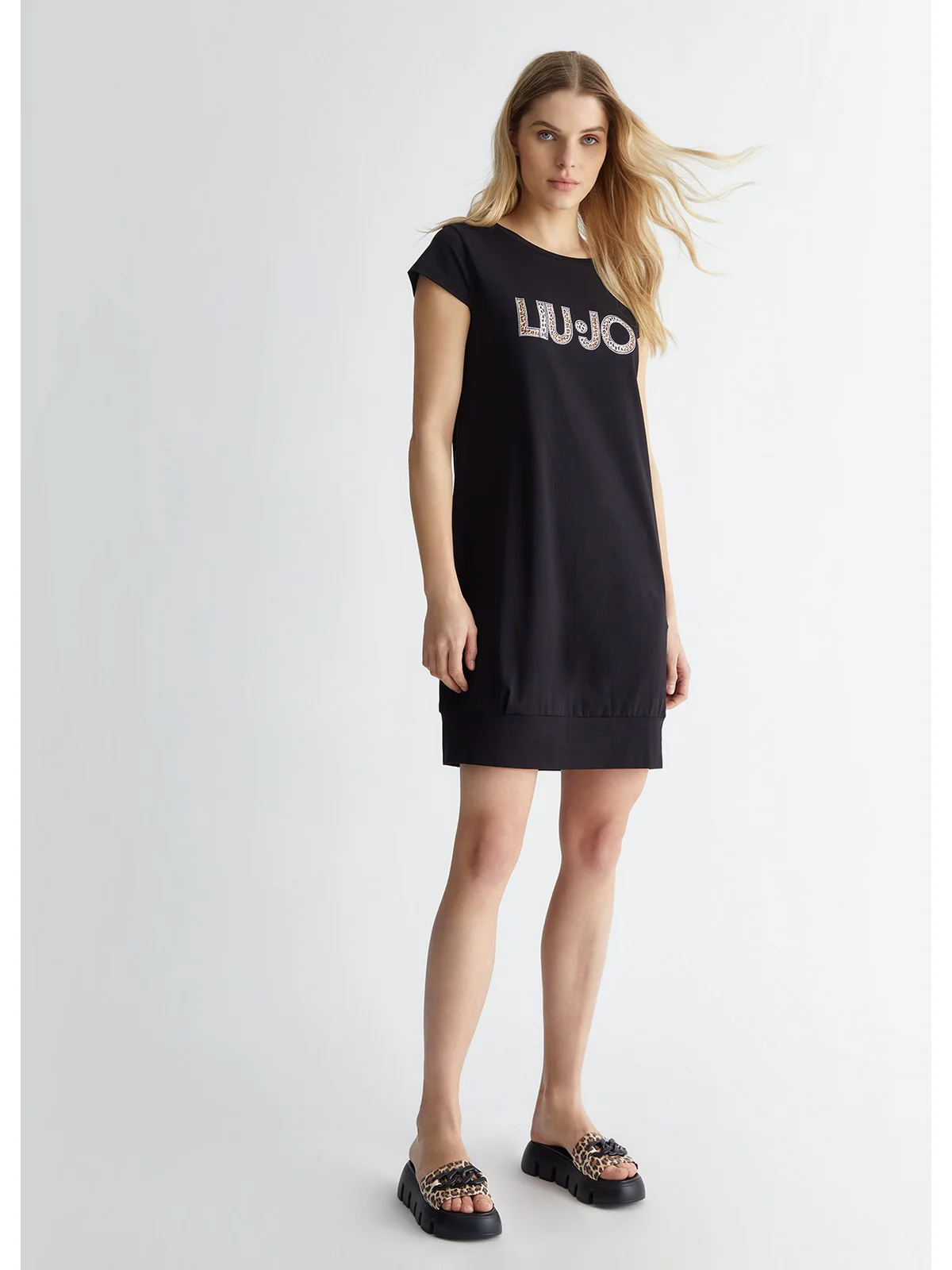 LIU JO BEACHWEAR Abito Donna VA4103JS003 09T52 Nero - Image 5