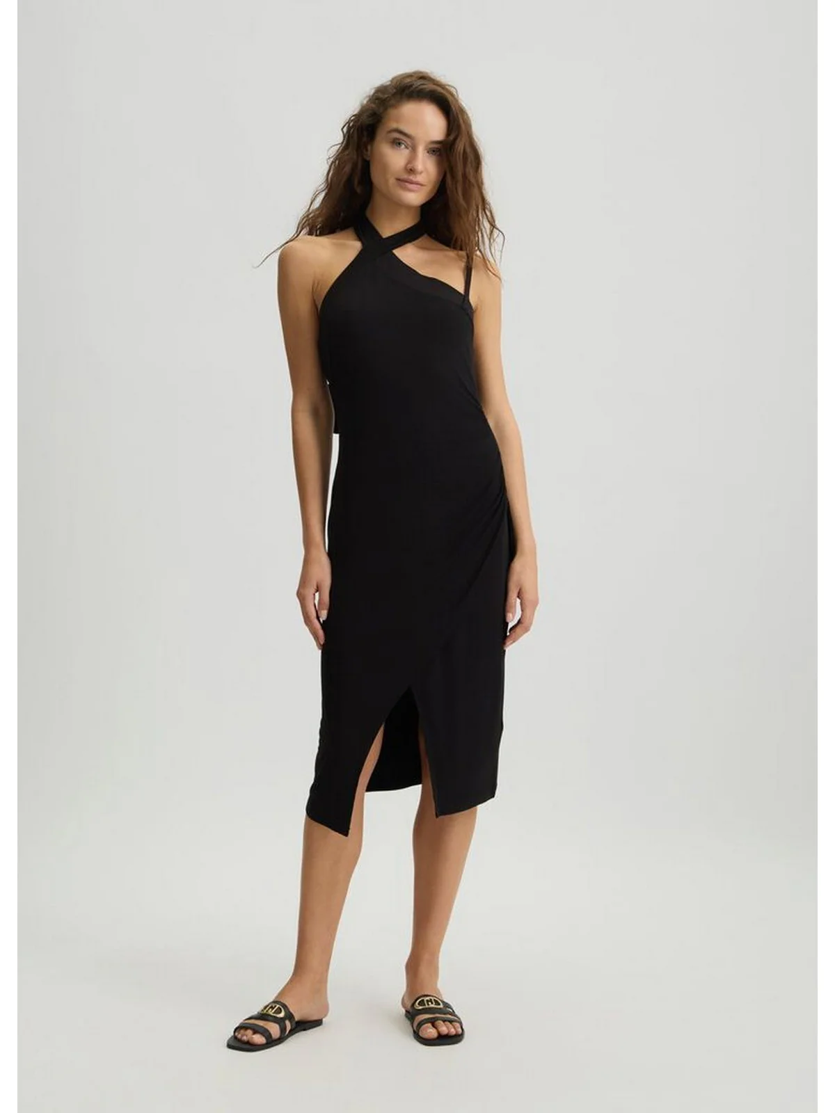 LIU JO BEACHWEAR Abito Donna VA5062JS360 22222 NERO - Image 3