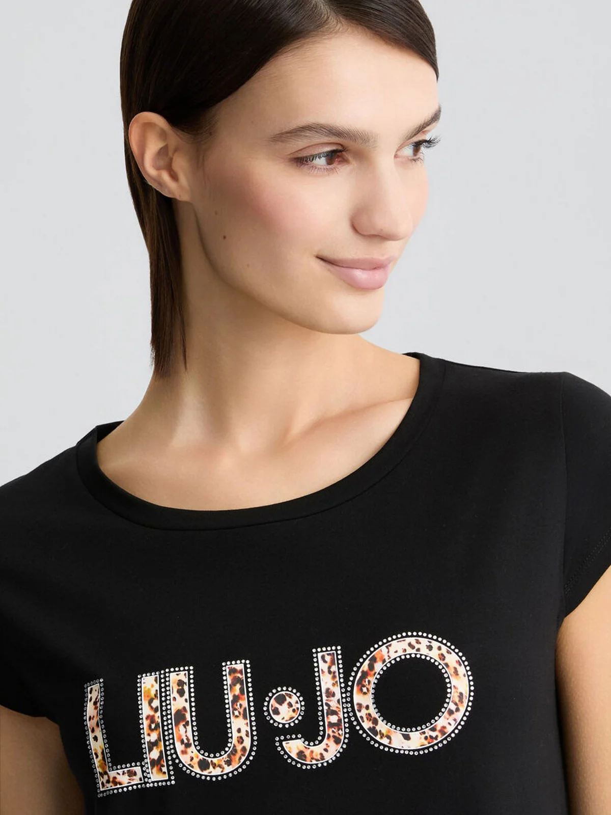 LIU JO BEACHWEAR Abito Donna  VA5194JS003 M9330 Nero/anim.rouge - Image 6