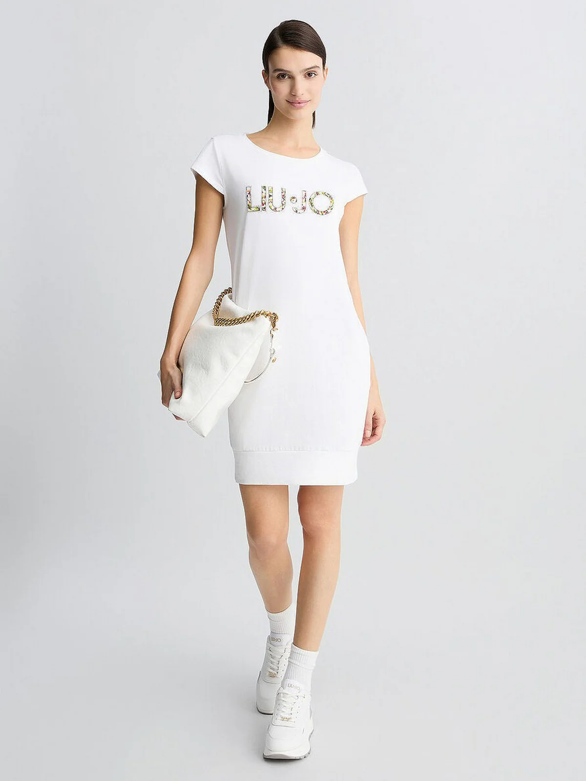 LIU JO BEACHWEAR Abito Donna  VA5194JS003 Q9136 Bianco/flowers - Image 7