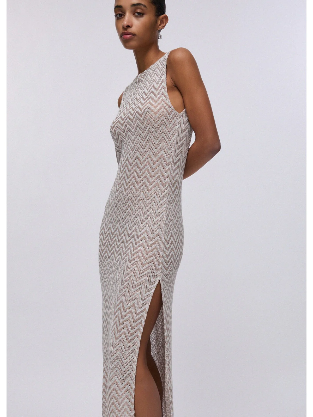LIU JO BEACHWEAR Abito Donna  VA6174J3878 C3945 Meerkat/silver lux - Image 2