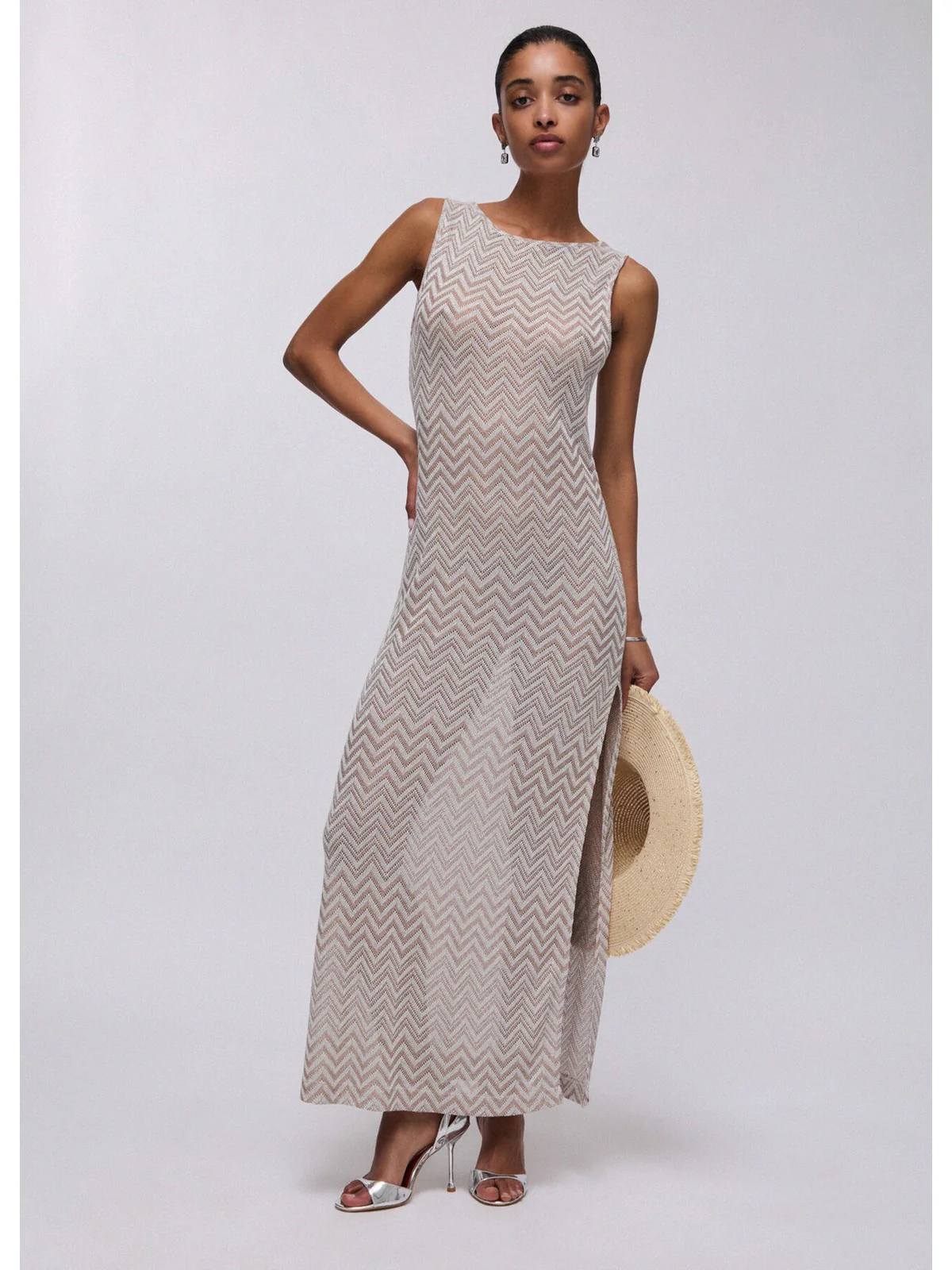 LIU JO BEACHWEAR Abito Donna  VA6174J3878 C3945 Meerkat/silver lux - Image 3
