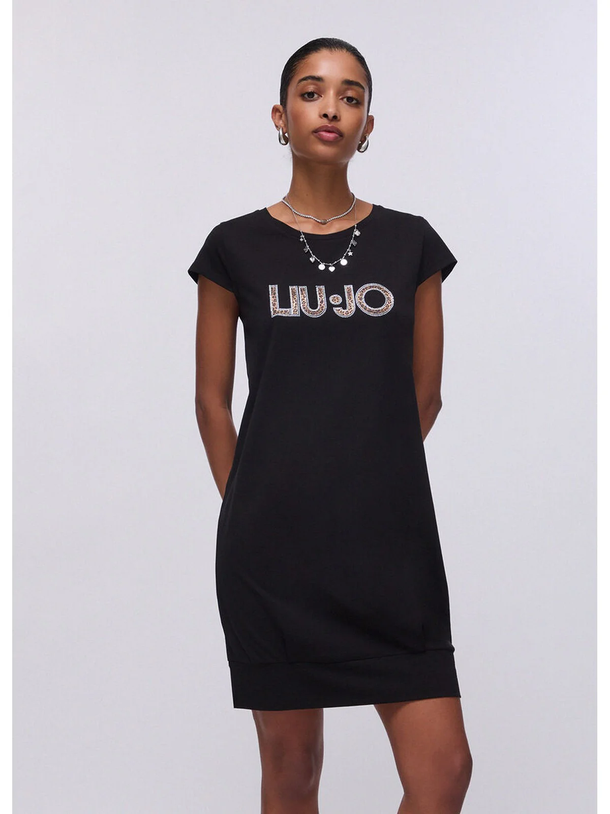 LIU JO BEACHWEAR Abito Donna  VA6212JS003 Y9908 Nero/animalier - Image 2