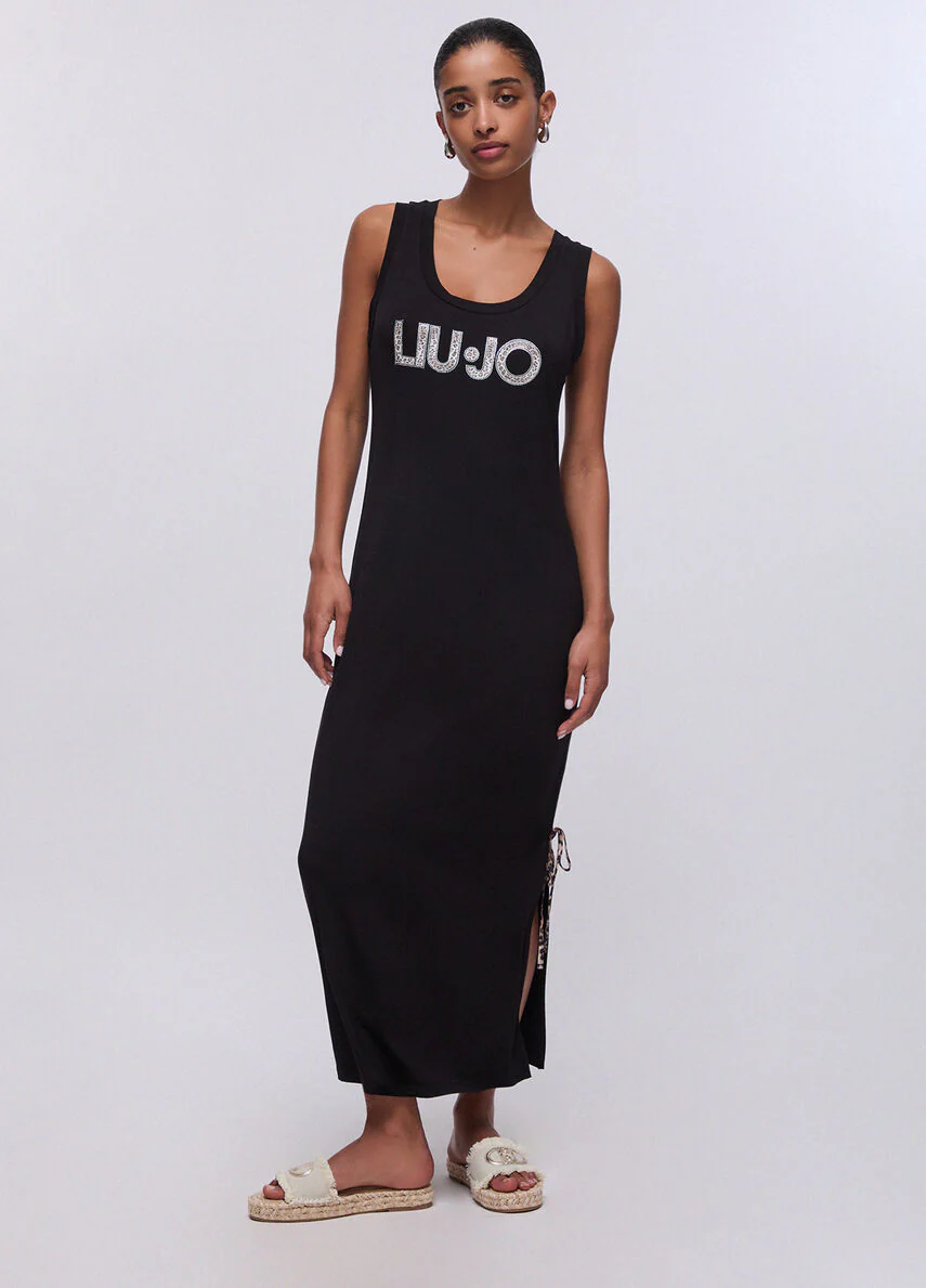 LIU JO BEACHWEAR Abito Donna  VA6215JS360 Y9908 Nero/animalier - Image 3