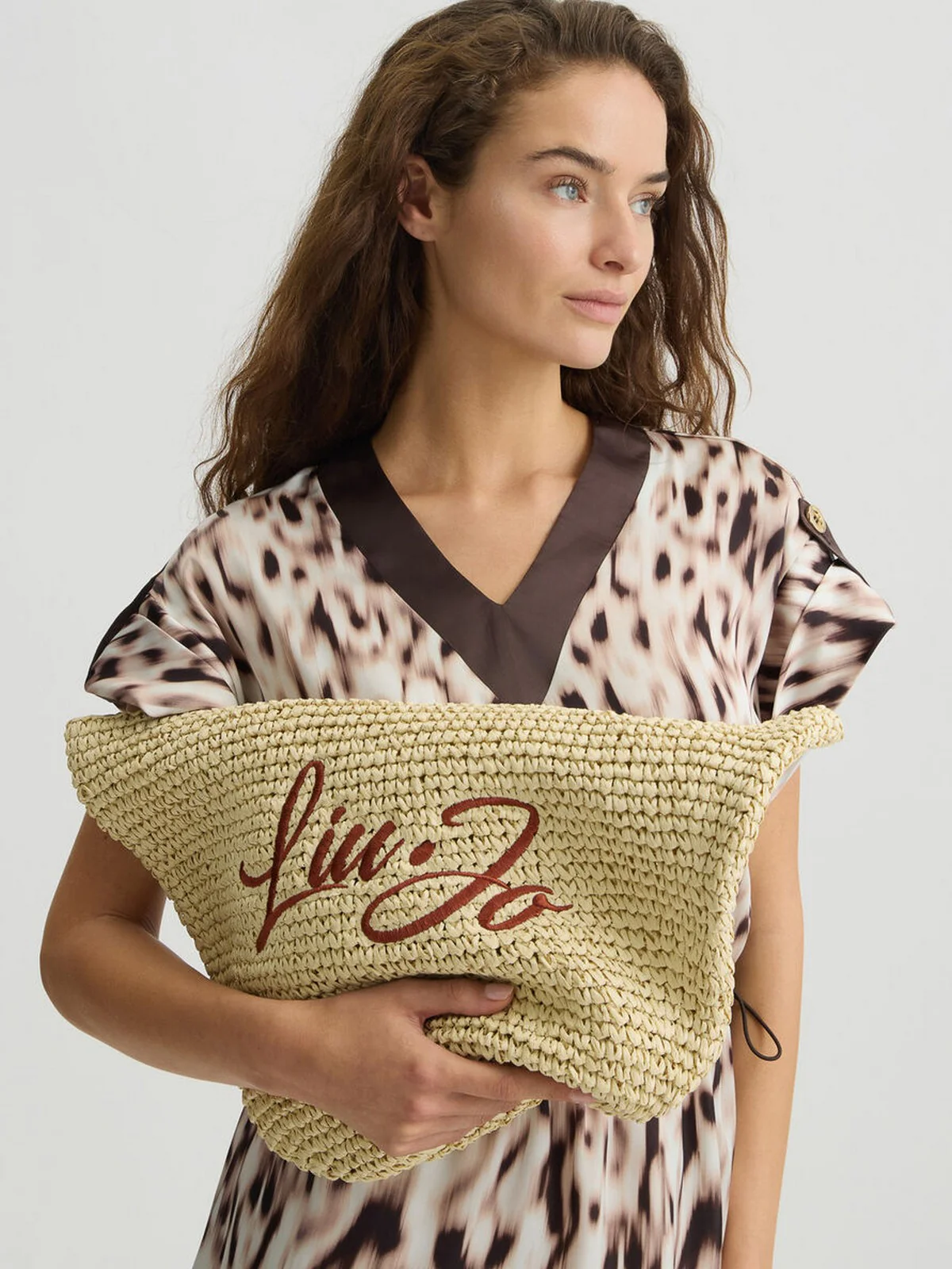 LIU JO BEACHWEAR Borsa Donna  VA5219T6476 70613 Argilla - Image 5