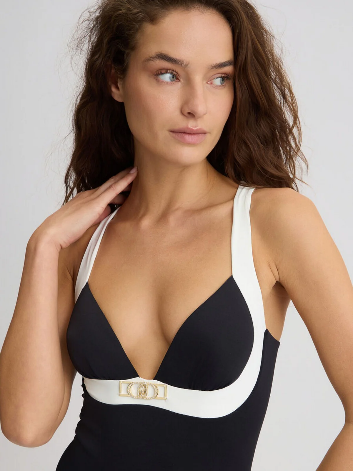 LIU JO BEACHWEAR Costume da bagno Donna  VA5077J6447 09096 NERO/BIANCO - Image 4