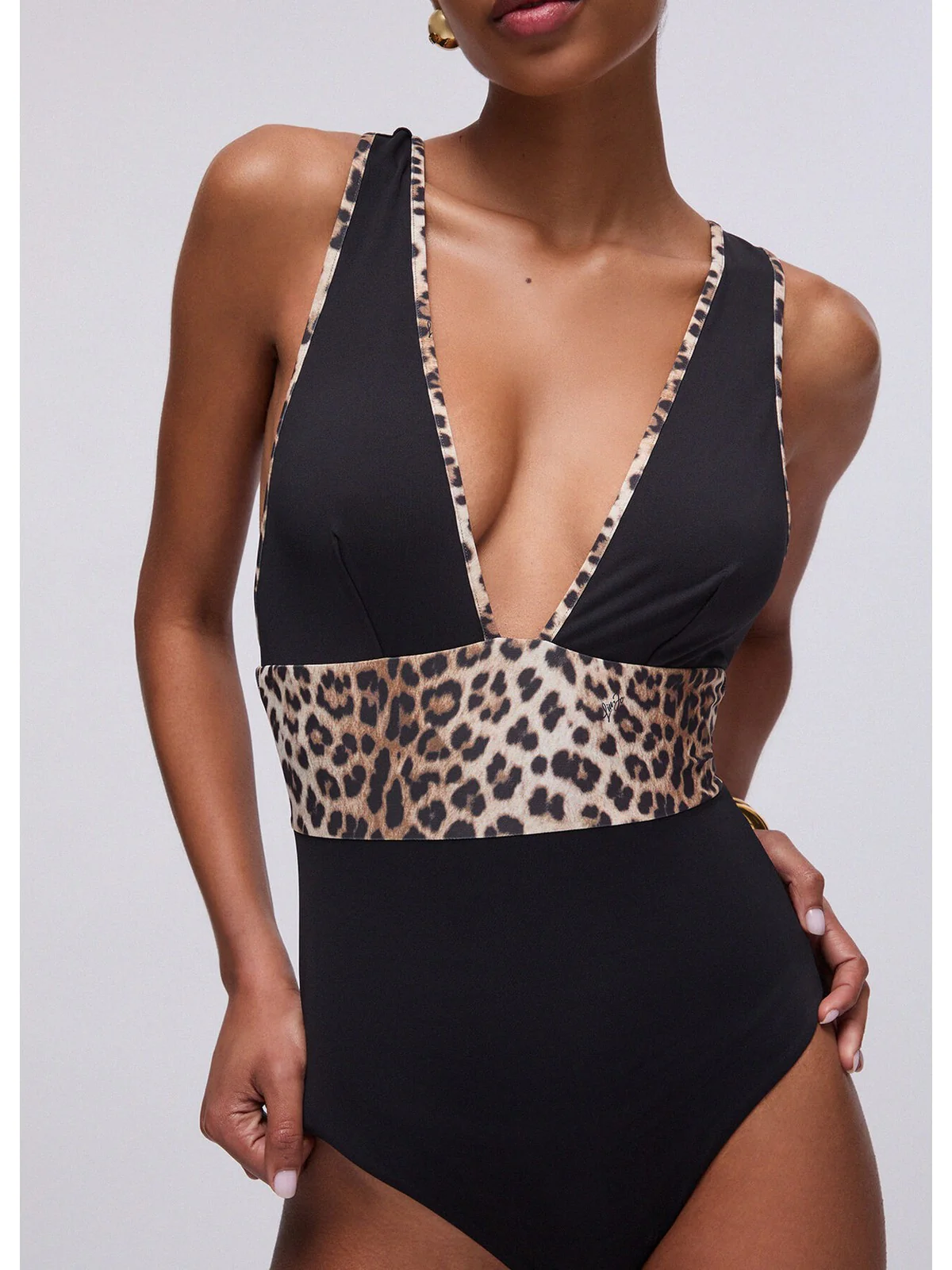 LIU JO BEACHWEAR Costume da bagno Donna  VA6008J6447 Y9908 Nero/animalier - Image 3