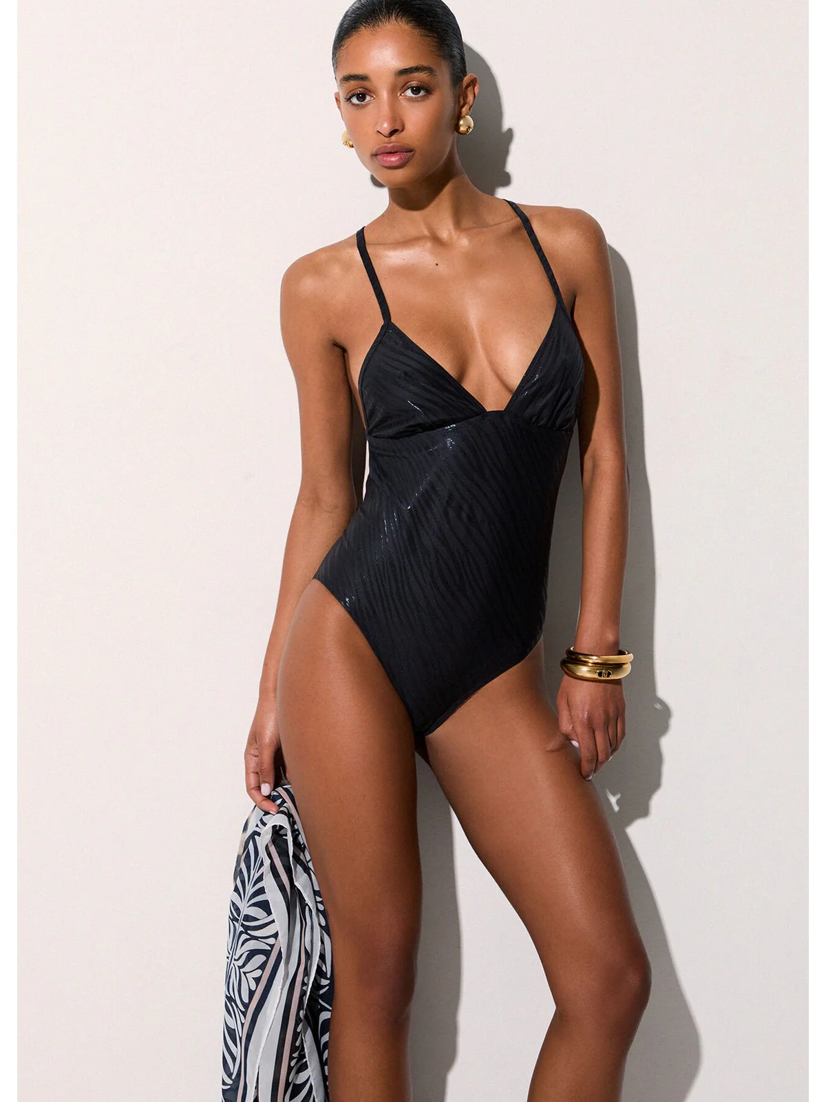 LIU JO BEACHWEAR Costume da bagno Donna  VA6190J3928 S9523 Nero foil zebra - Image 4