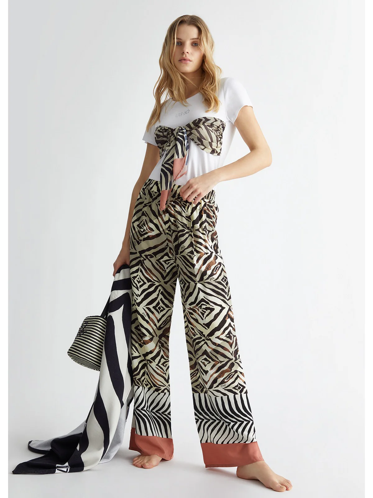 LIU JO BEACHWEAR Pantalone Donna VA4063TS056 N9076 Marrone - Image 6
