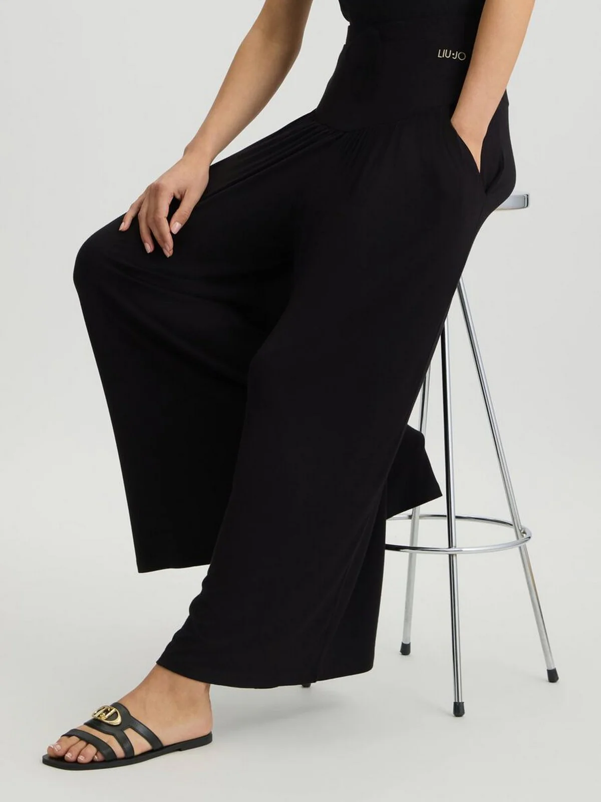 LIU JO BEACHWEAR Pantalone Donna VA5039JS360 22222 NERO - Image 5