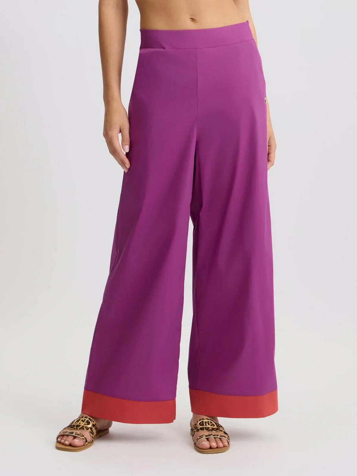 LIU JO BEACHWEAR Pantalone Donna  VA5065TS330 C3649 Hollyhock/rosso argi - Image 2