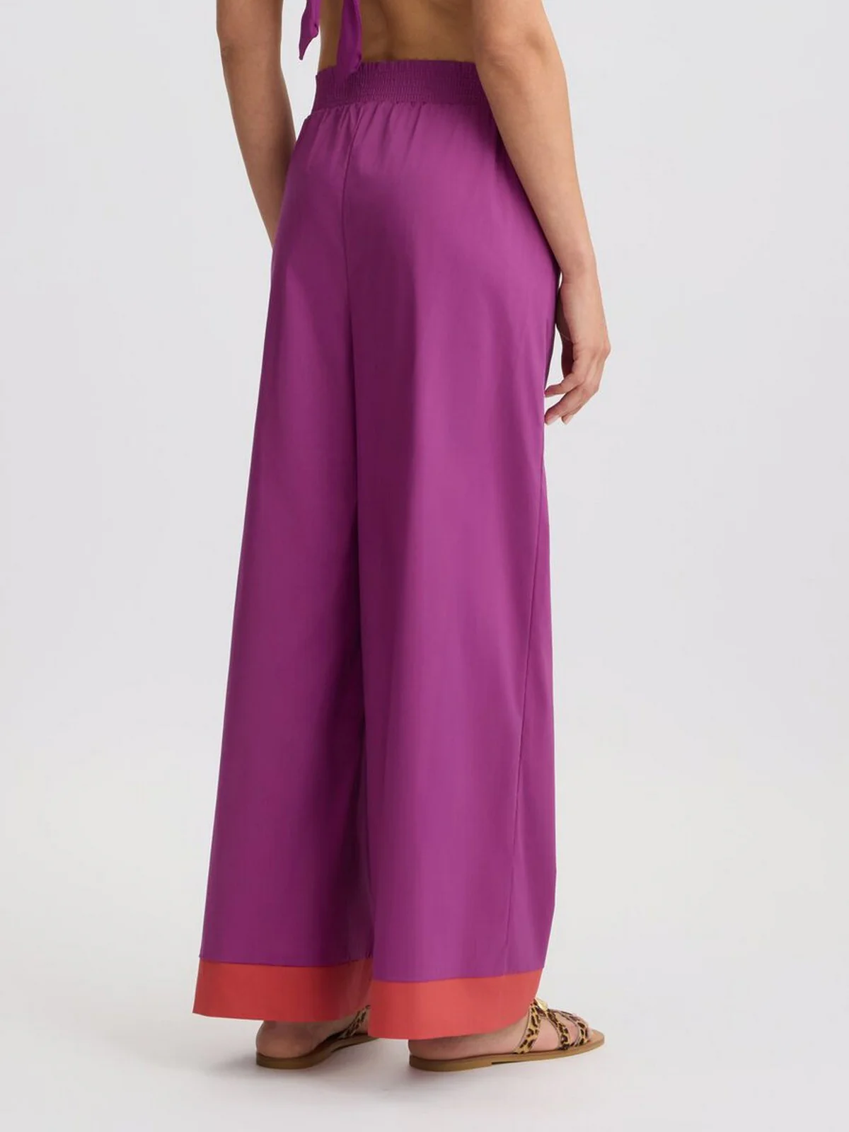 LIU JO BEACHWEAR Pantalone Donna  VA5065TS330 C3649 Hollyhock/rosso argi - Image 3