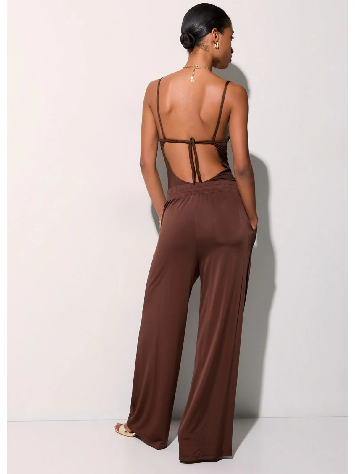LIU JO BEACHWEAR Pantalone Donna  VA6157J3888 91118 TERRA - Image 4