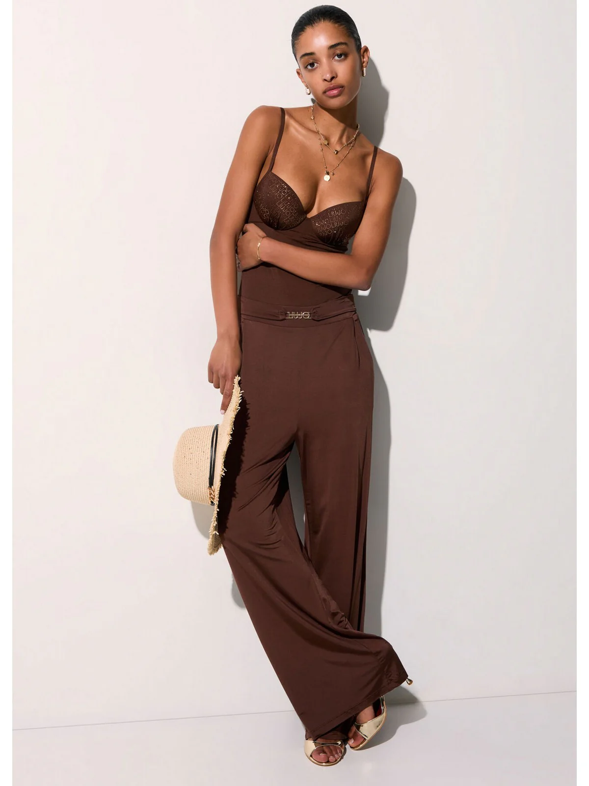 LIU JO BEACHWEAR Pantalone Donna  VA6157J3888 91118 TERRA - Image 5