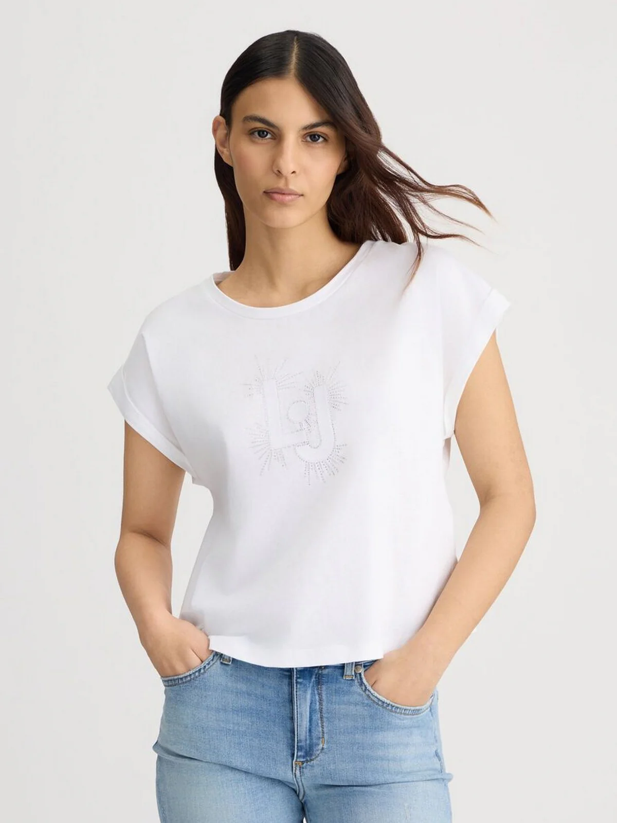LIU JO BEACHWEAR T-shirt Donna  VA5151JS923 M9196 LJ bianco - Image 2