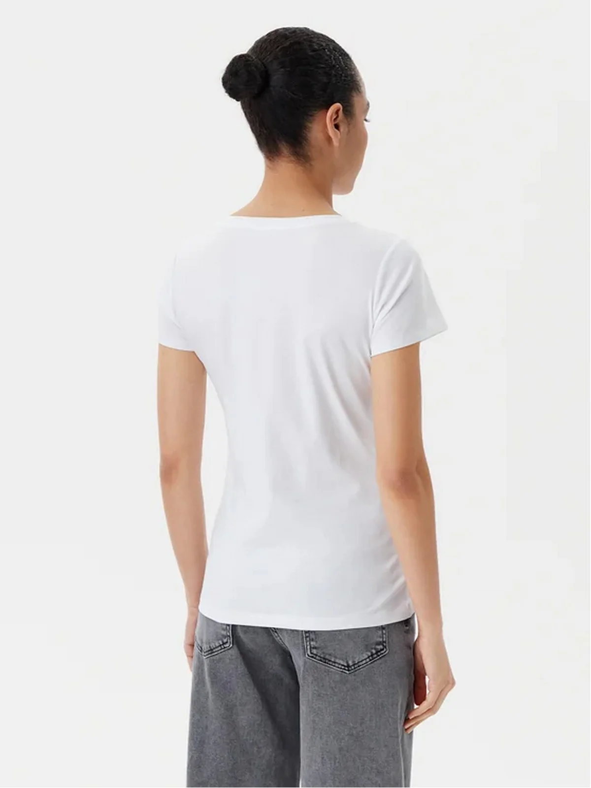 LIU JO BEACHWEAR T-shirt Donna  VA5154JS003 M9326 Bianco/pink palm - Image 4