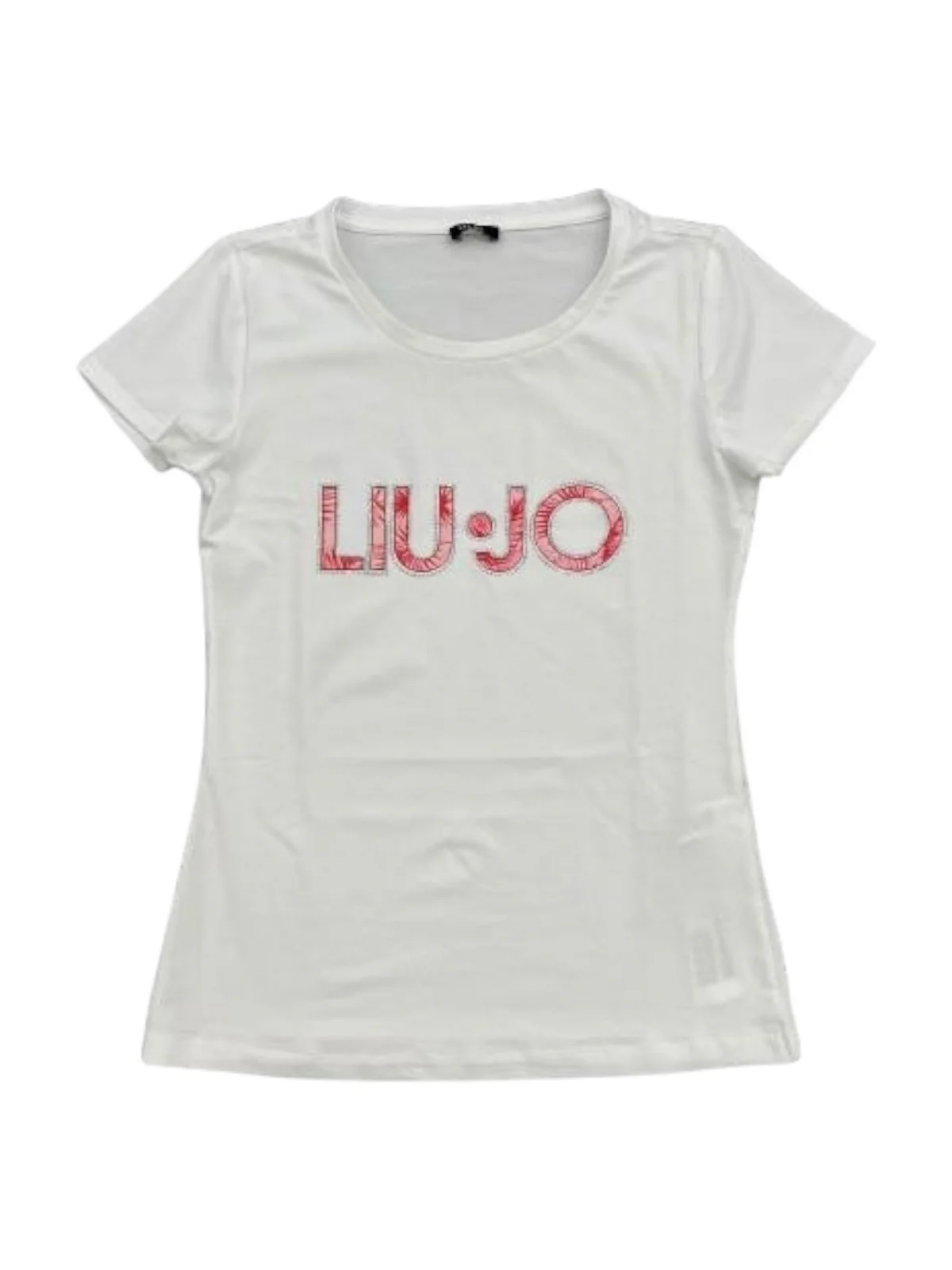 LIU JO BEACHWEAR T-shirt Donna  VA5154JS003 M9326 Bianco/pink palm - Image 6