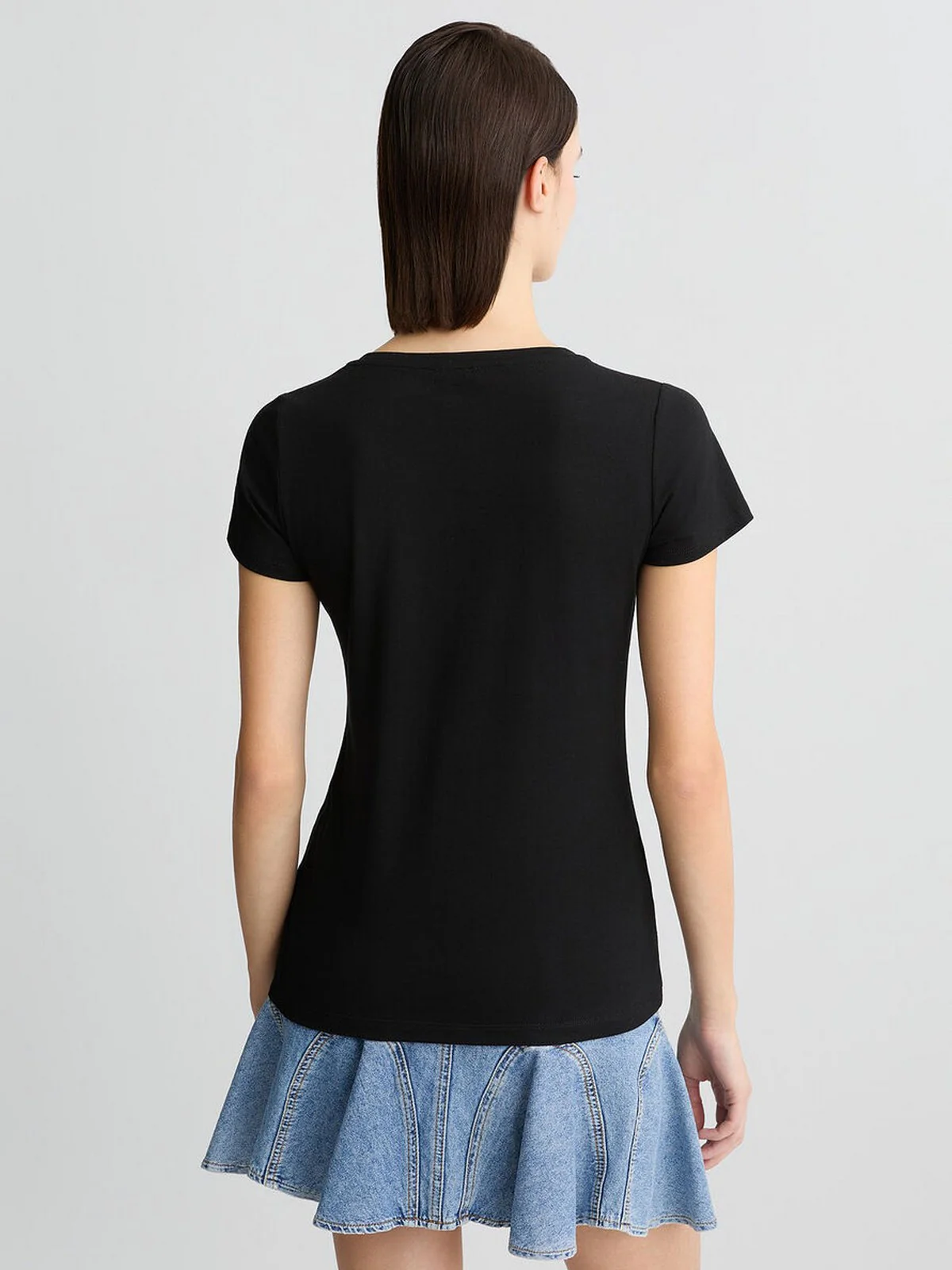 LIU JO BEACHWEAR T-shirt Donna  VA5154JS003 M9330 Nero/anim.rouge - Image 3