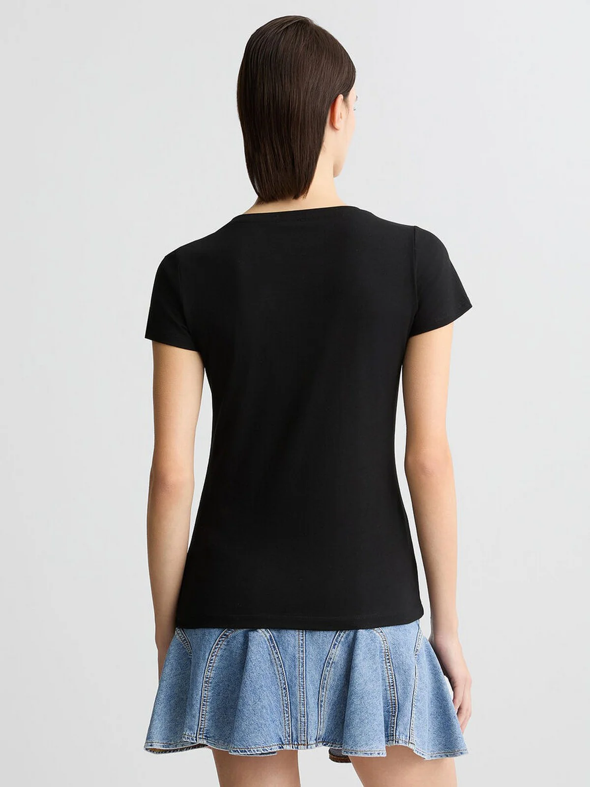 LIU JO BEACHWEAR T-shirt Donna  VA5154JS003 W9449 NERO/FLOWERS - Image 3