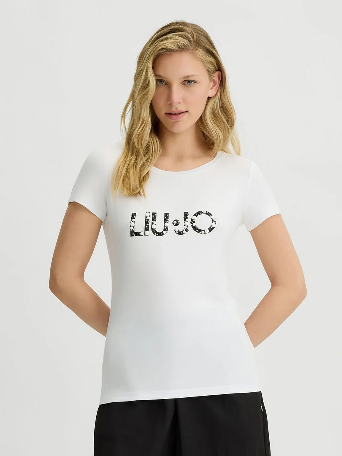 LIU JO BEACHWEAR T-shirt Donna  VA5156JS360 M9204 Bianco/pearl - Image 2