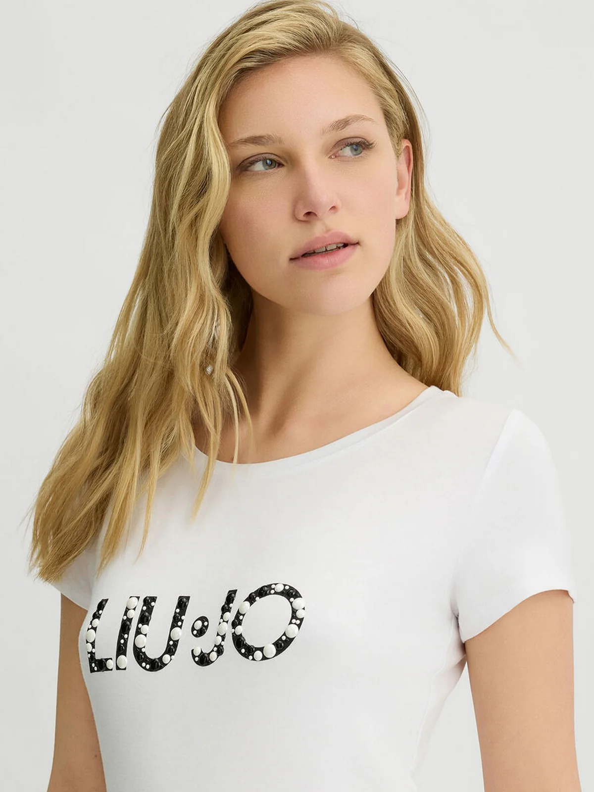 LIU JO BEACHWEAR T-shirt Donna  VA5156JS360 M9204 Bianco/pearl - Image 4