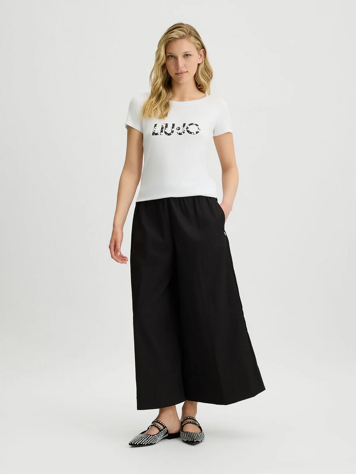 LIU JO BEACHWEAR T-shirt Donna  VA5156JS360 M9204 Bianco/pearl - Image 5
