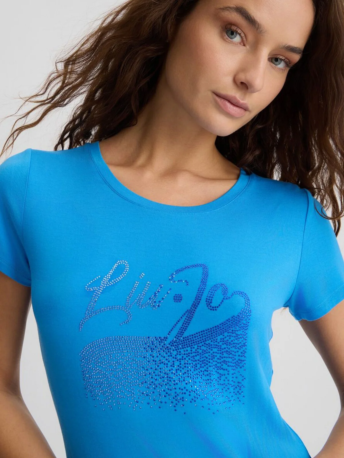 LIU JO BEACHWEAR T-shirt Donna  VA5157JS360 M9205 Blue moon/cascata - Image 4