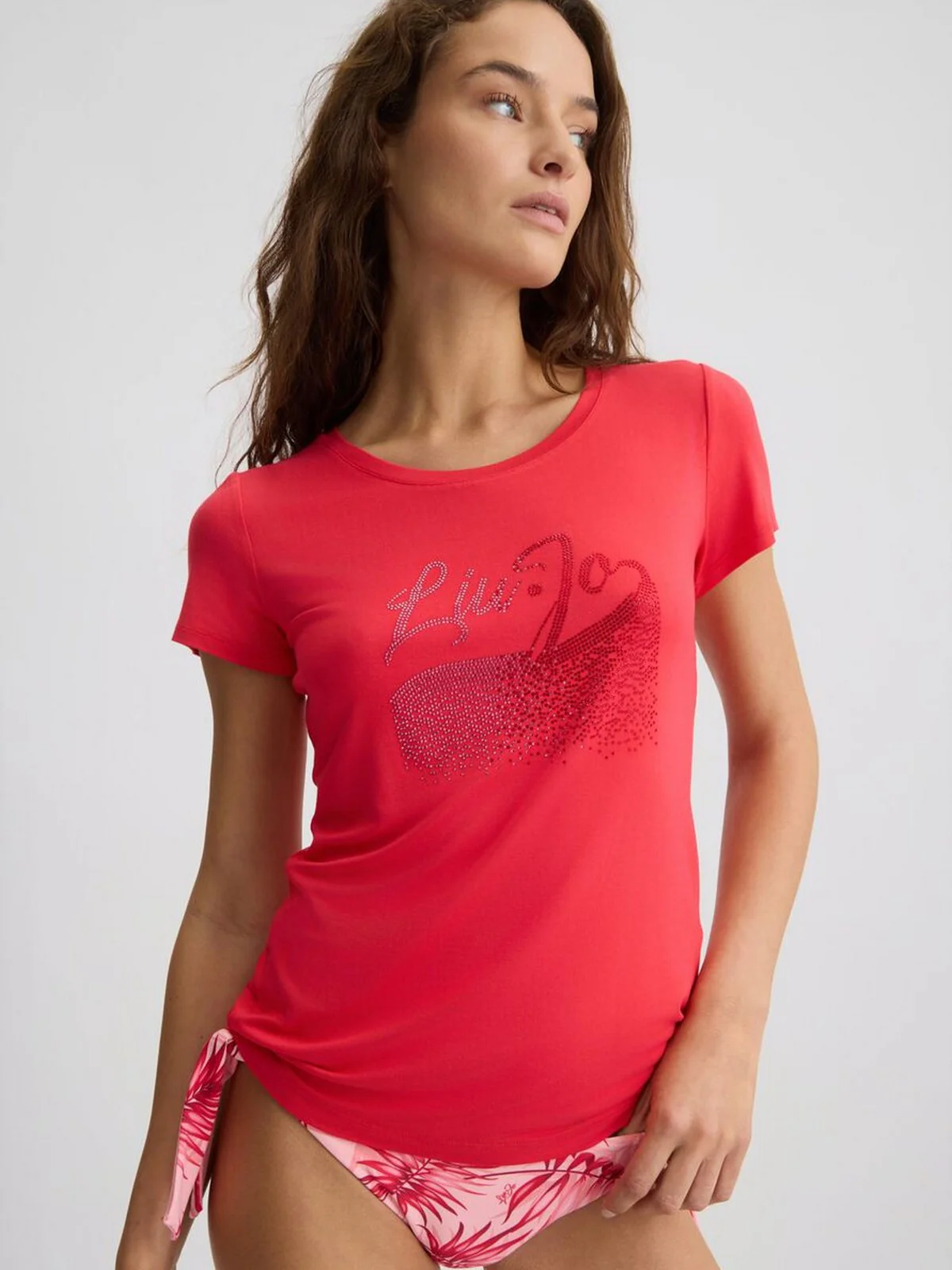 LIU JO BEACHWEAR T-shirt Donna  VA5157JS360 M9663 Allarme/cascata - Image 4
