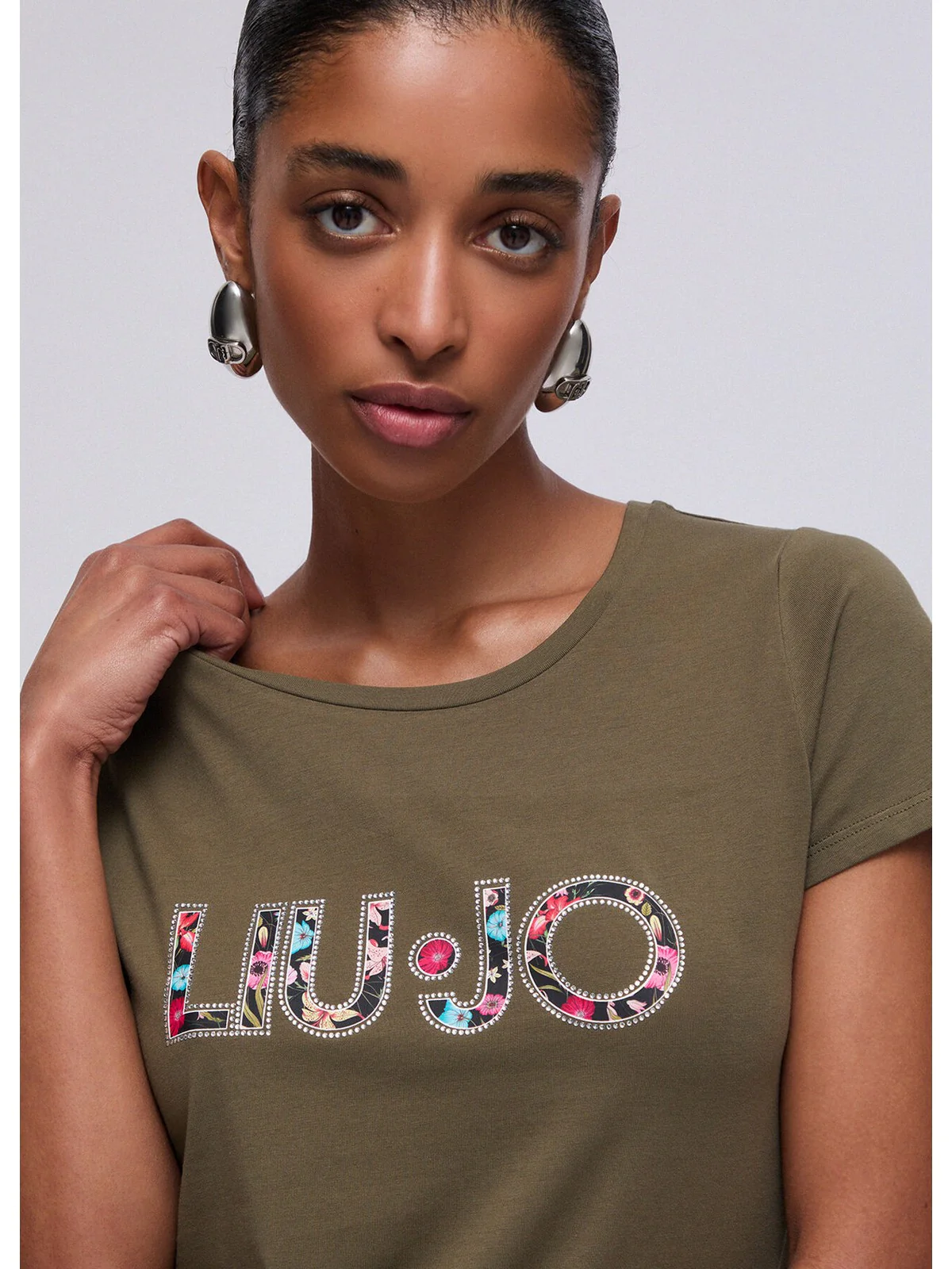 LIU JO BEACHWEAR T-shirt Donna  VA6169JS003 P9761 Sea turtle/flower - Image 3