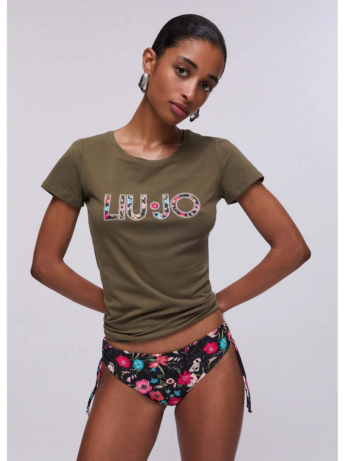 LIU JO BEACHWEAR T-shirt Donna  VA6169JS003 P9761 Sea turtle/flower - Image 7