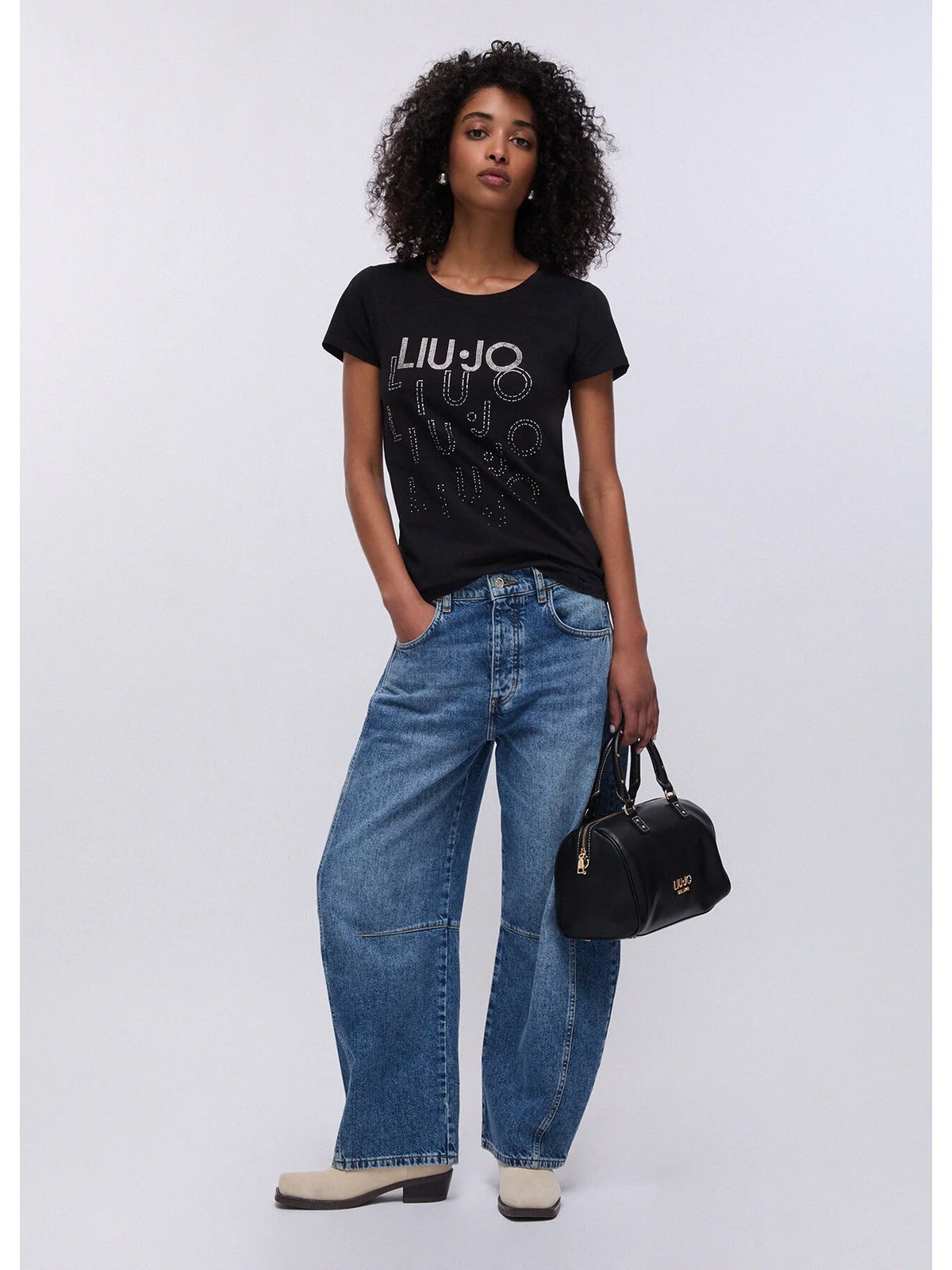 LIU JO BEACHWEAR T-shirt Donna  VA6171JS003 T9503 Nero/degrade - Image 2