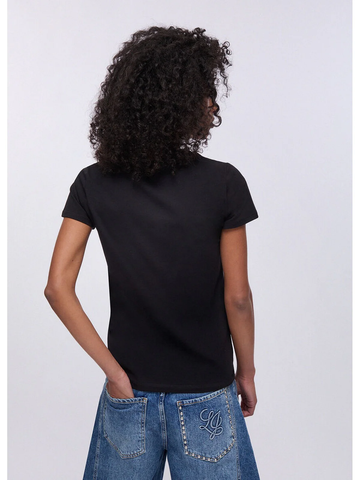 LIU JO BEACHWEAR T-shirt Donna  VA6171JS003 T9503 Nero/degrade - Image 6