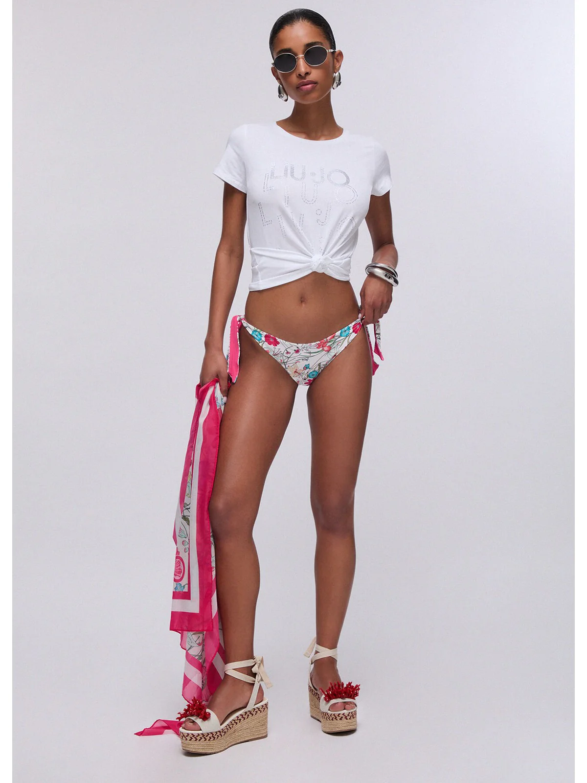 LIU JO BEACHWEAR T-shirt Donna  VA6171JS003 T9550 Bianco/degrade - Image 2