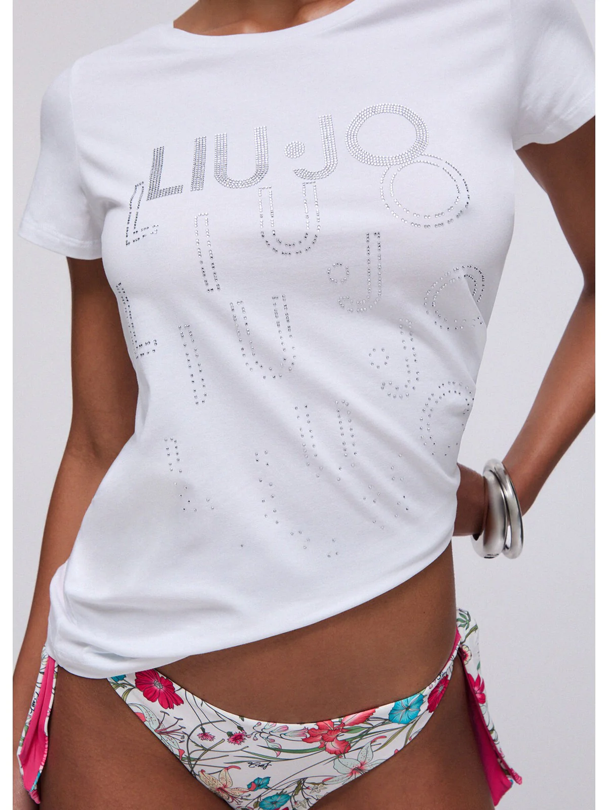 LIU JO BEACHWEAR T-shirt Donna  VA6171JS003 T9550 Bianco/degrade - Image 3