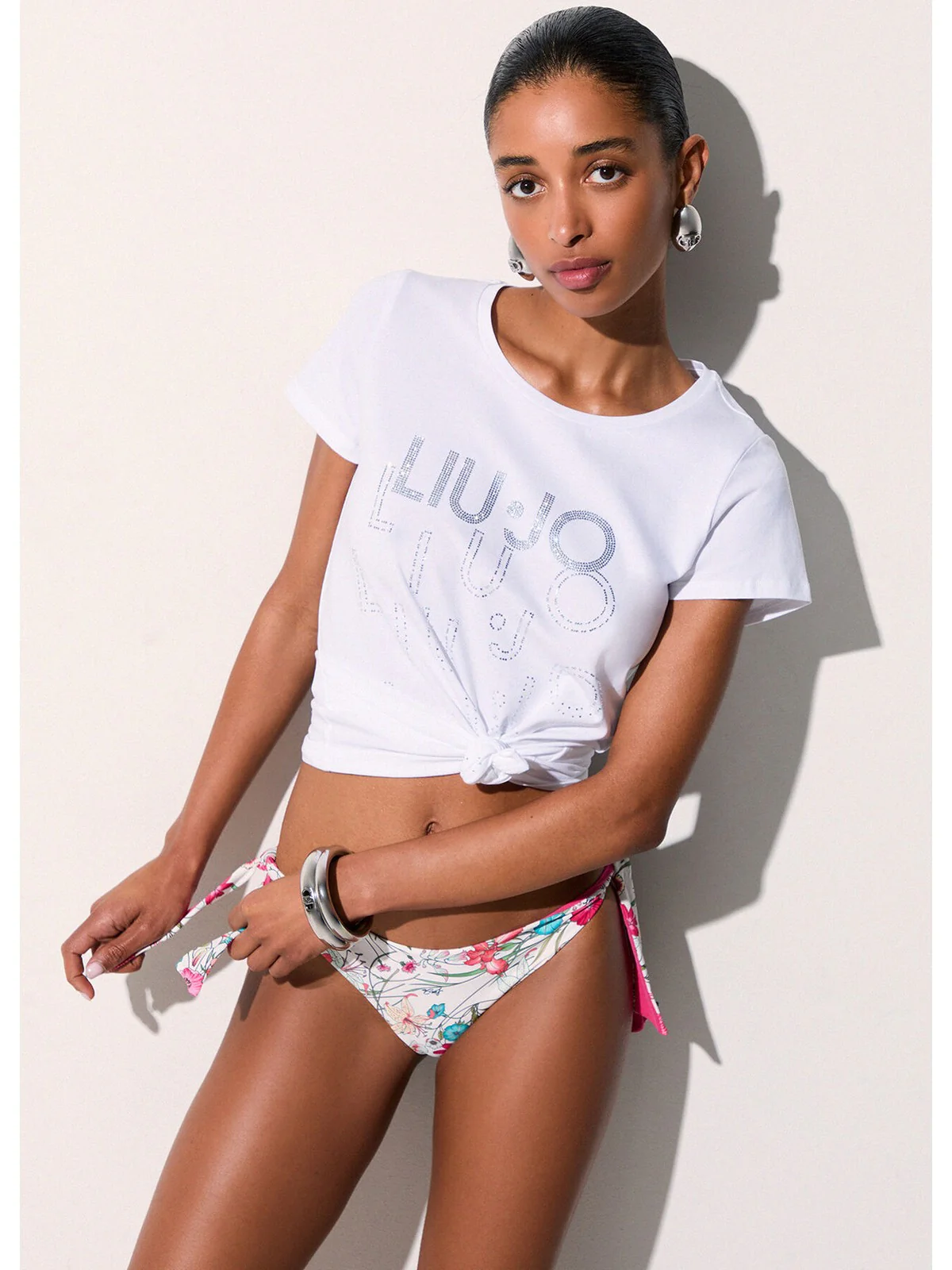 LIU JO BEACHWEAR T-shirt Donna  VA6171JS003 T9550 Bianco/degrade - Image 4