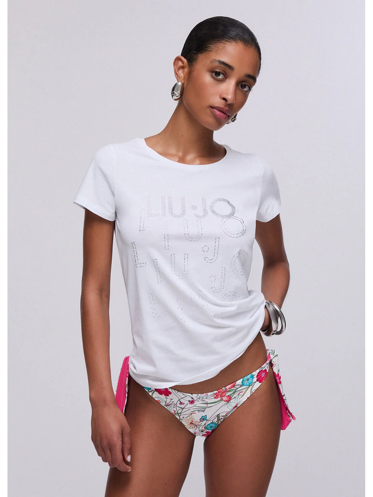 LIU JO BEACHWEAR T-shirt Donna  VA6171JS003 T9550 Bianco/degrade - Image 7